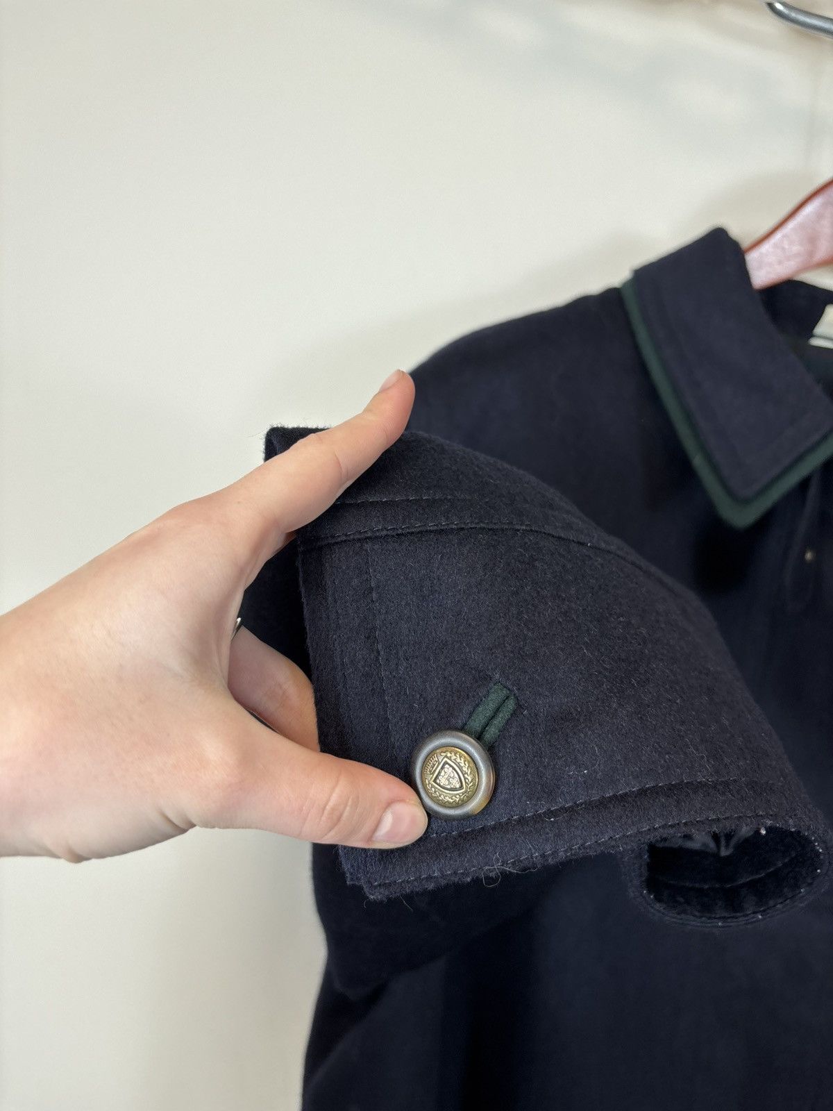 Other Vintage Distler Women’s Navy Blue Austrian Loden Wool Coat Size 3XL / US 20-22 - 17 Thumbnail
