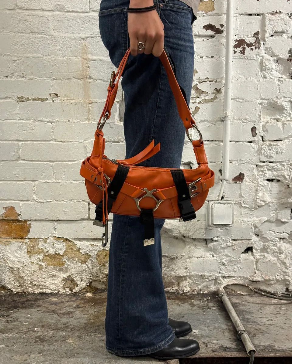 Dolce & Gabbana AW2003 Dolce & Gabbana Orange Leather Bondage Shoulder Bag Size ONE SIZE - 4 Thumbnail
