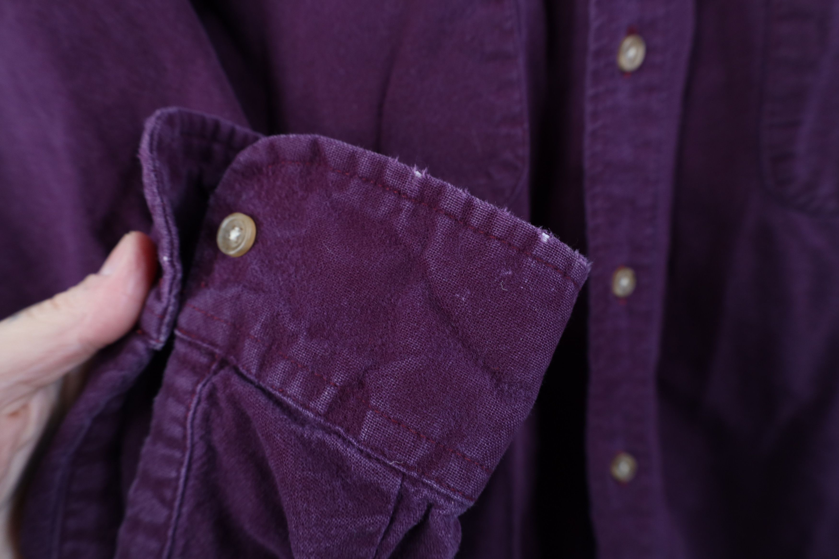 Vintage Vintage 90s Streetwear Chamois Collared Button Down Shirt Size US L / EU 52-54 / 3 - 5 Thumbnail