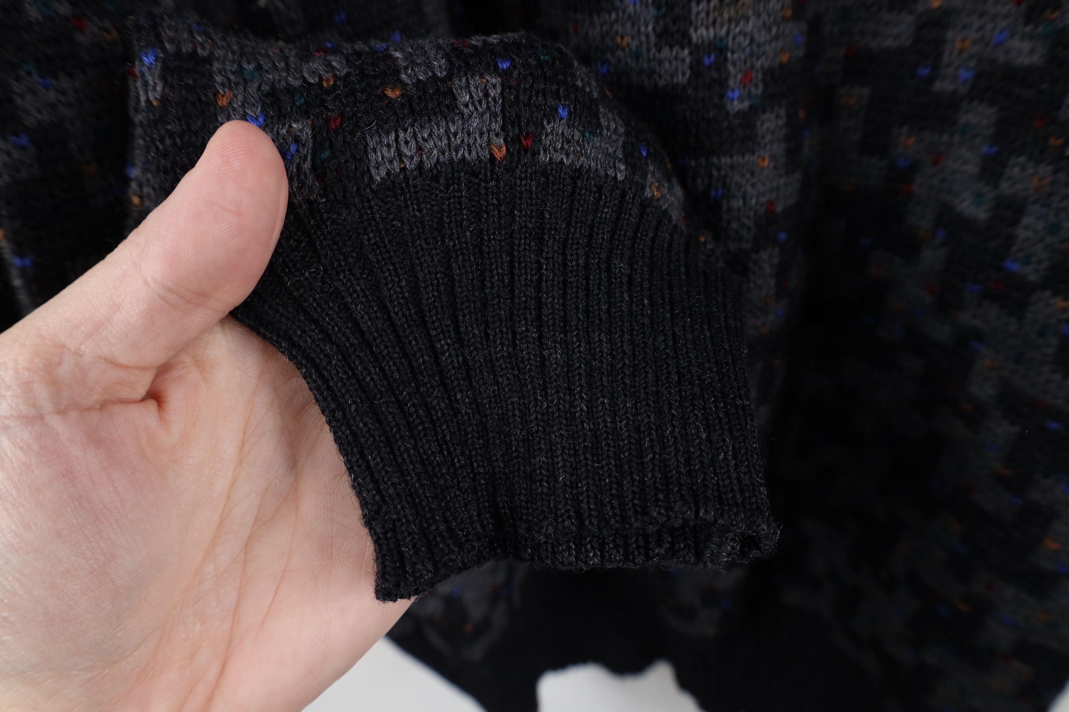 Vintage Vintage 90s Streetwear Fleck Houndstooth Wool Knit Sweater Size US XL / EU 56 / 4 - 6 Thumbnail