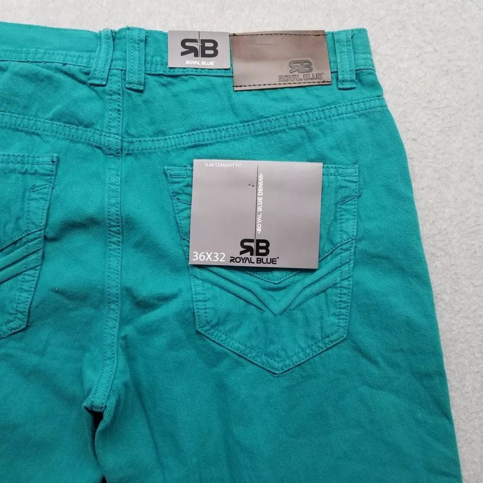 Other Royal Blue Shorts Mens 36 Chino Pockets Slim Casual Cotton Size US 36 / EU 52 - 12 Thumbnail