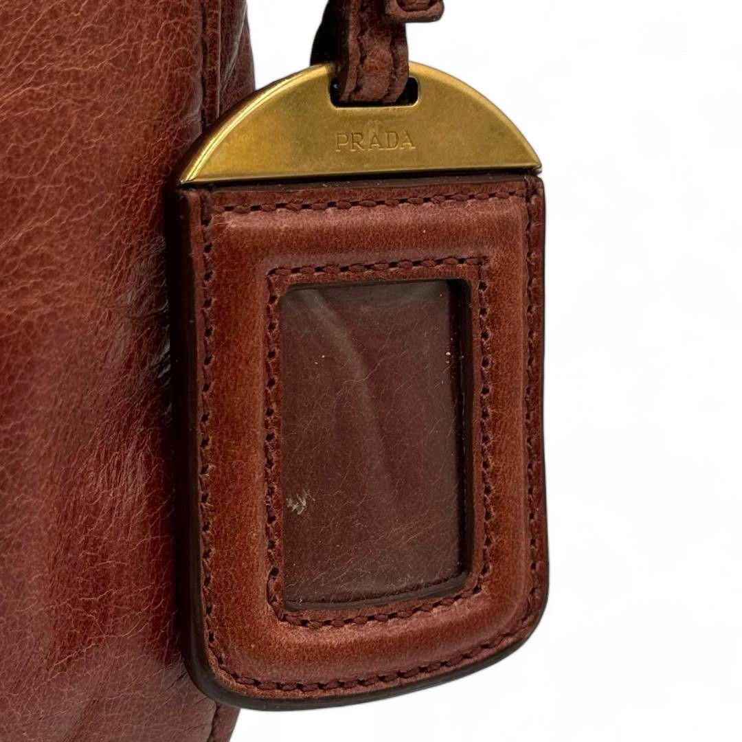 Prada Prada - one shoulder bag leather handbag gold hardware Size ONE SIZE - 8 Thumbnail