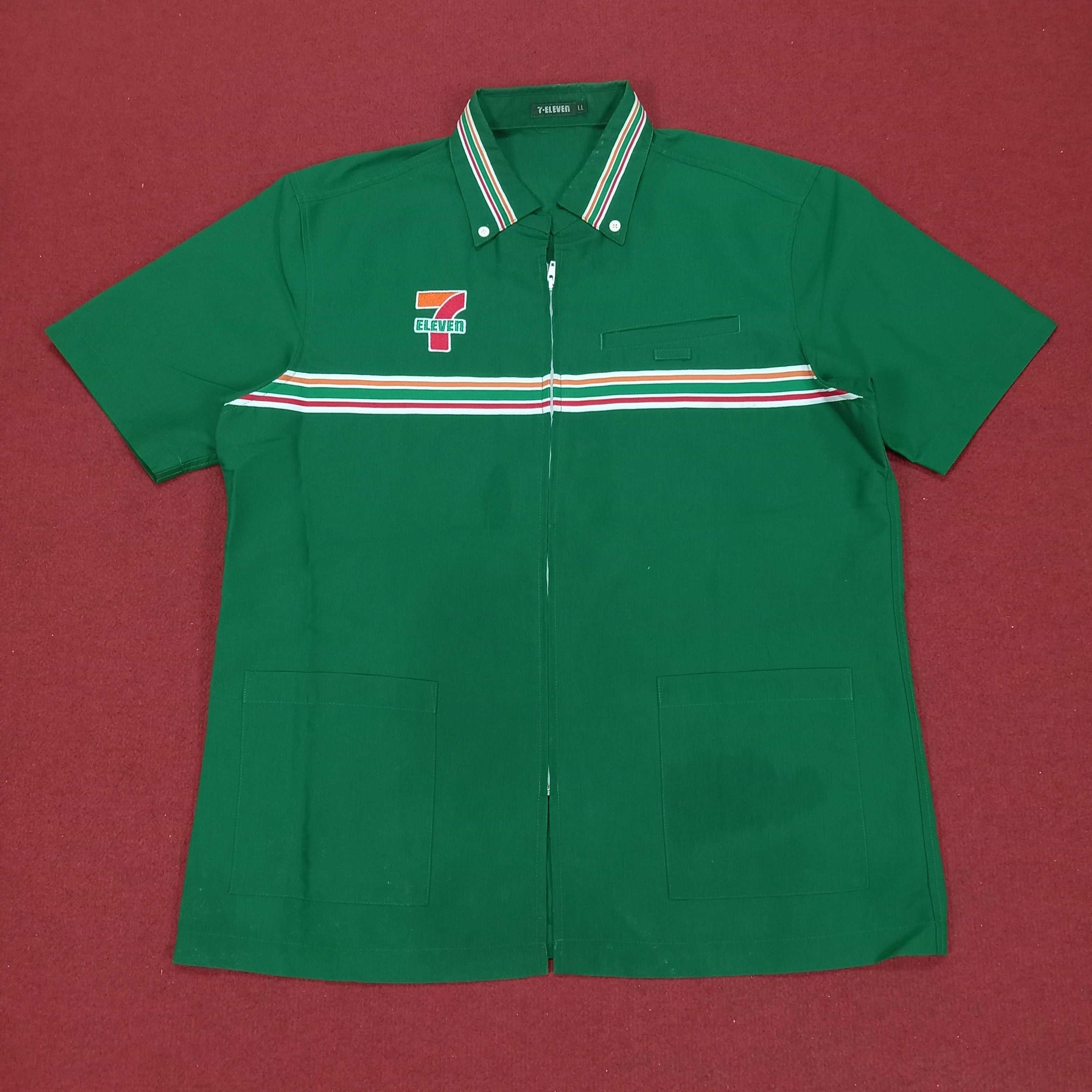 Japanese Brand × Vintage 7 Eleven Uniform Workwear Jacket Size US L / EU 52-54 / 3 - 1 Thumbnail