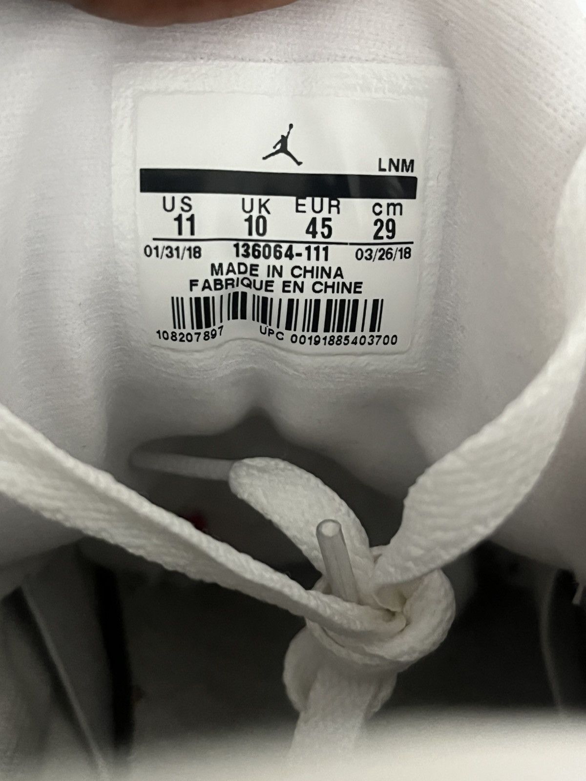 Jordan Brand × Nike Jordan 3 Triple White Size US 11 / EU 44 - 5 Thumbnail