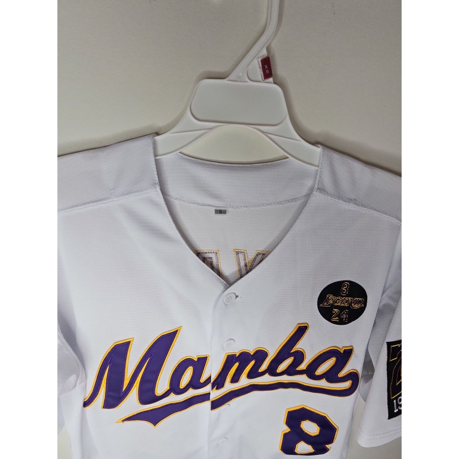 NBA KOBE BRYANT Custom Baseball MAMBA Forever Jersey Size Small Size US S / EU 44-46 / 1 - 6 Thumbnail
