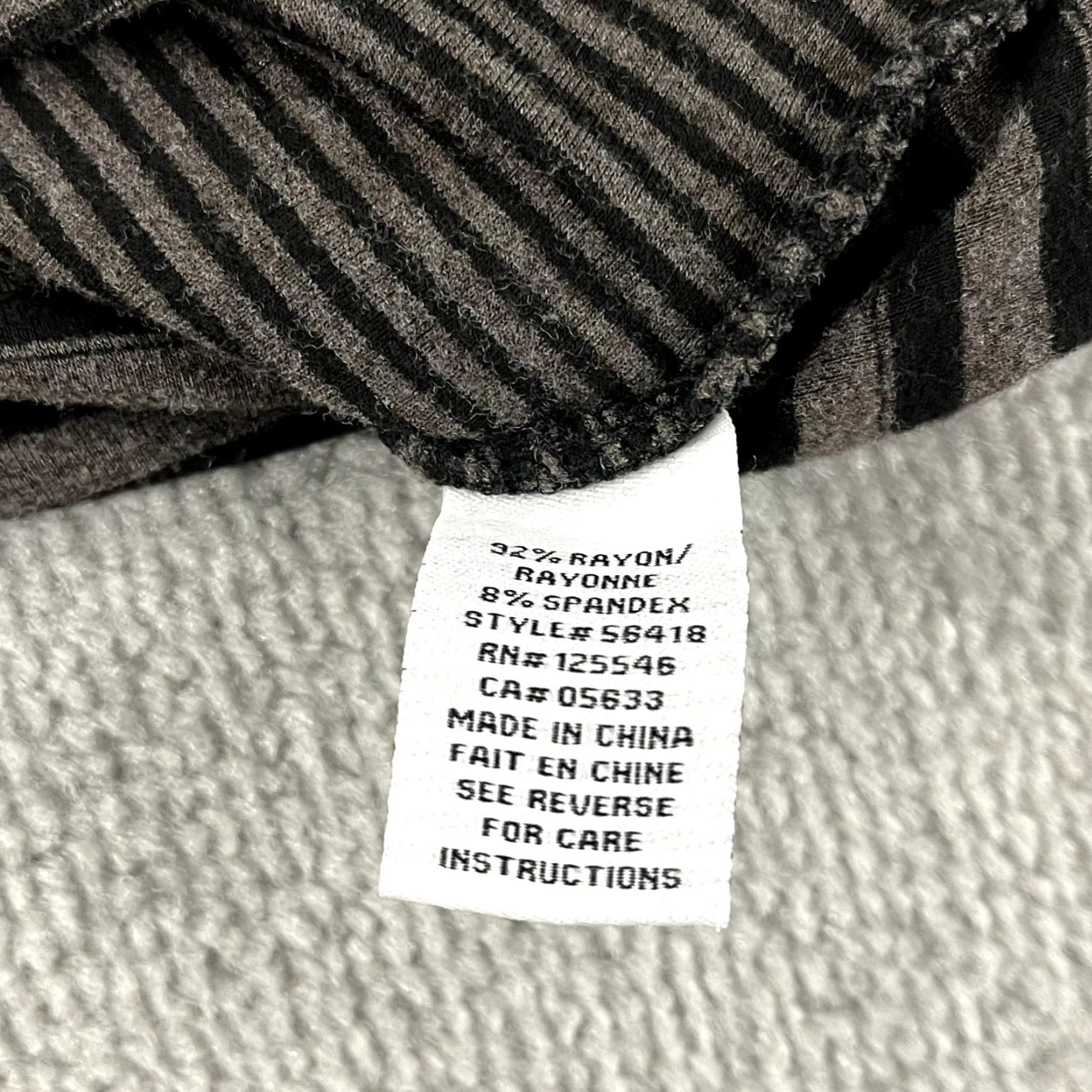 Habitat HABITAT Clothes To Live Shirt Womens Large Brown Black Striped Tunic Top Stretch Size L / US 10 / IT 46 - 4 Thumbnail