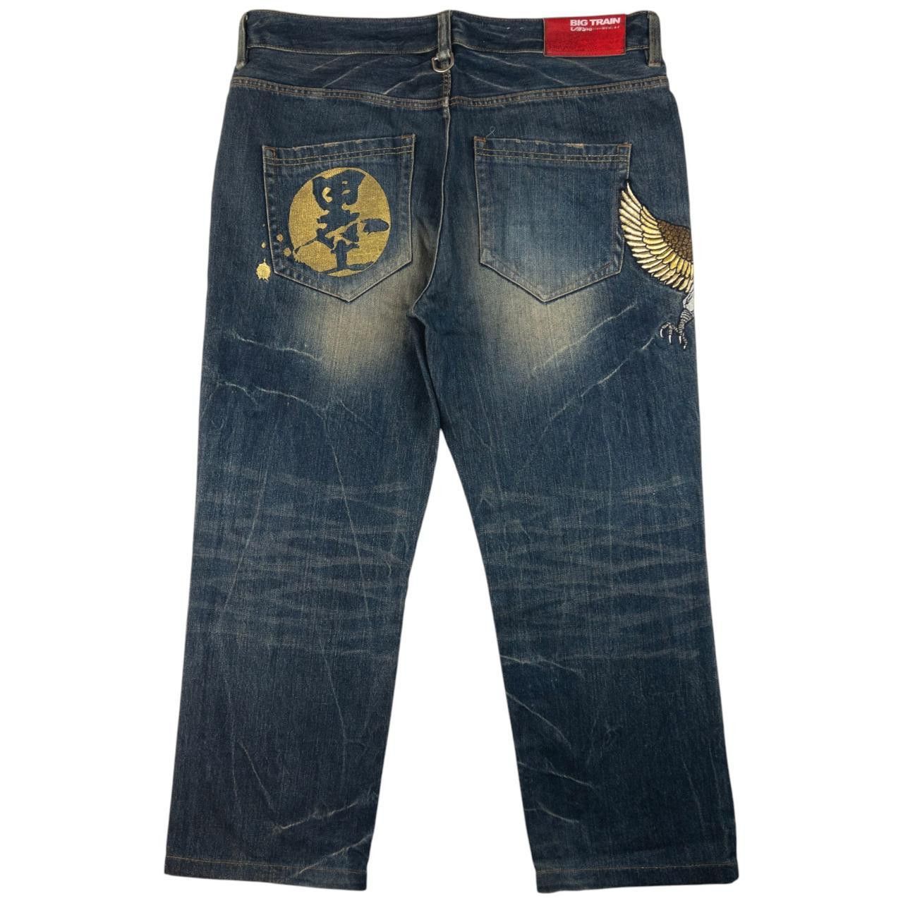 Other Vintage Big Train Embroidered Eagle Japanese Denim Jeans W38 Size US 38 / EU 54 - 3 Thumbnail