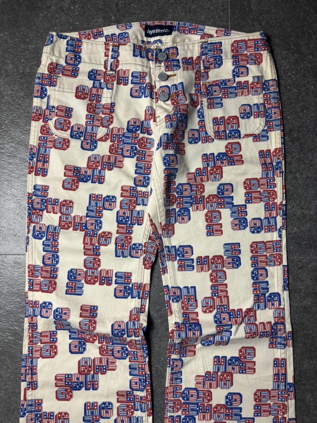 Hysteric Glamour 2000s Hysteric Glamour ‘HG’ Full Print Star Pants Size US 28 / EU 44 - 3 Thumbnail