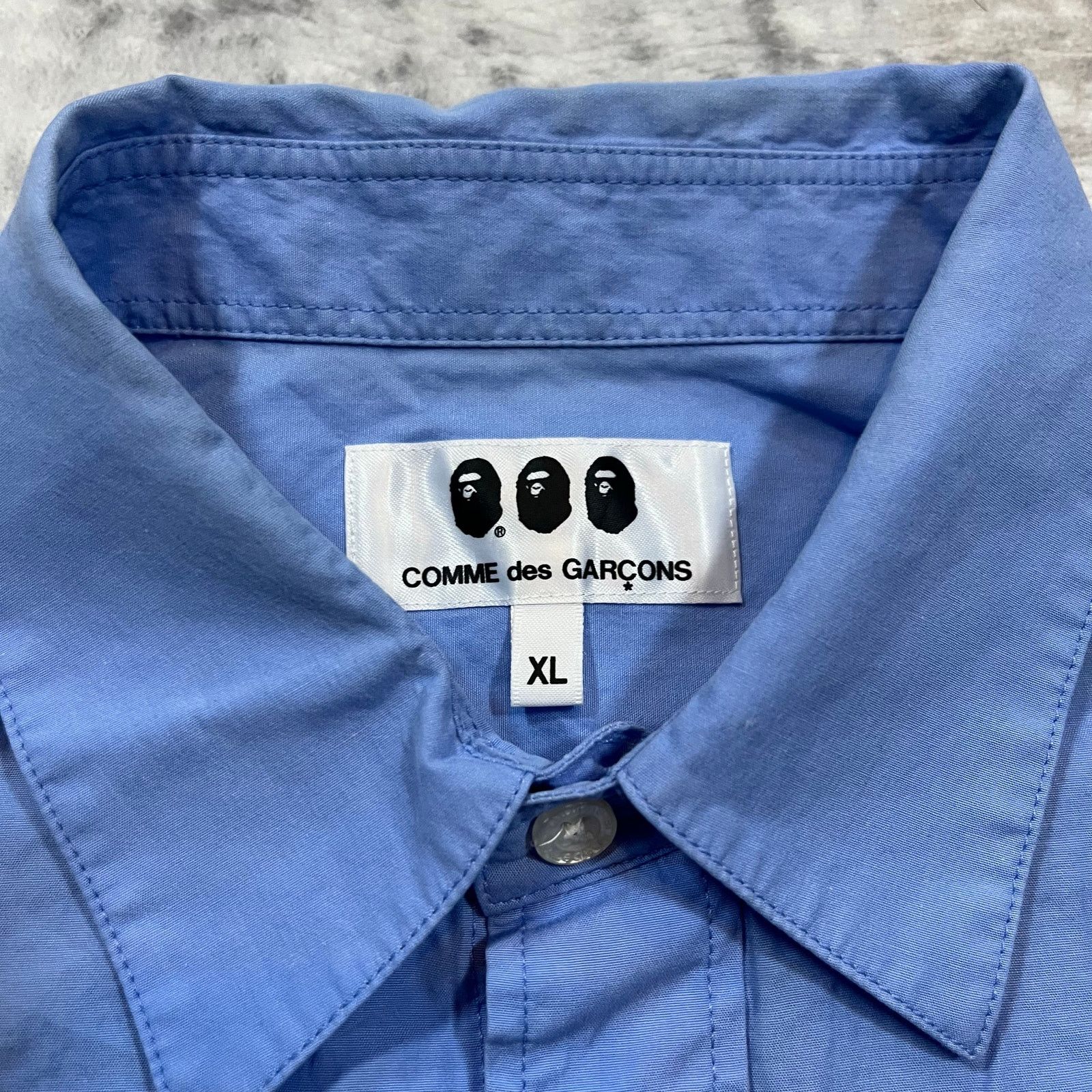 Bape × Comme des Garcons Authentic Bape x Comme Des Garçons Button Up Dress Shirt XL Size US XL / EU 56 / 4 - 3 Thumbnail