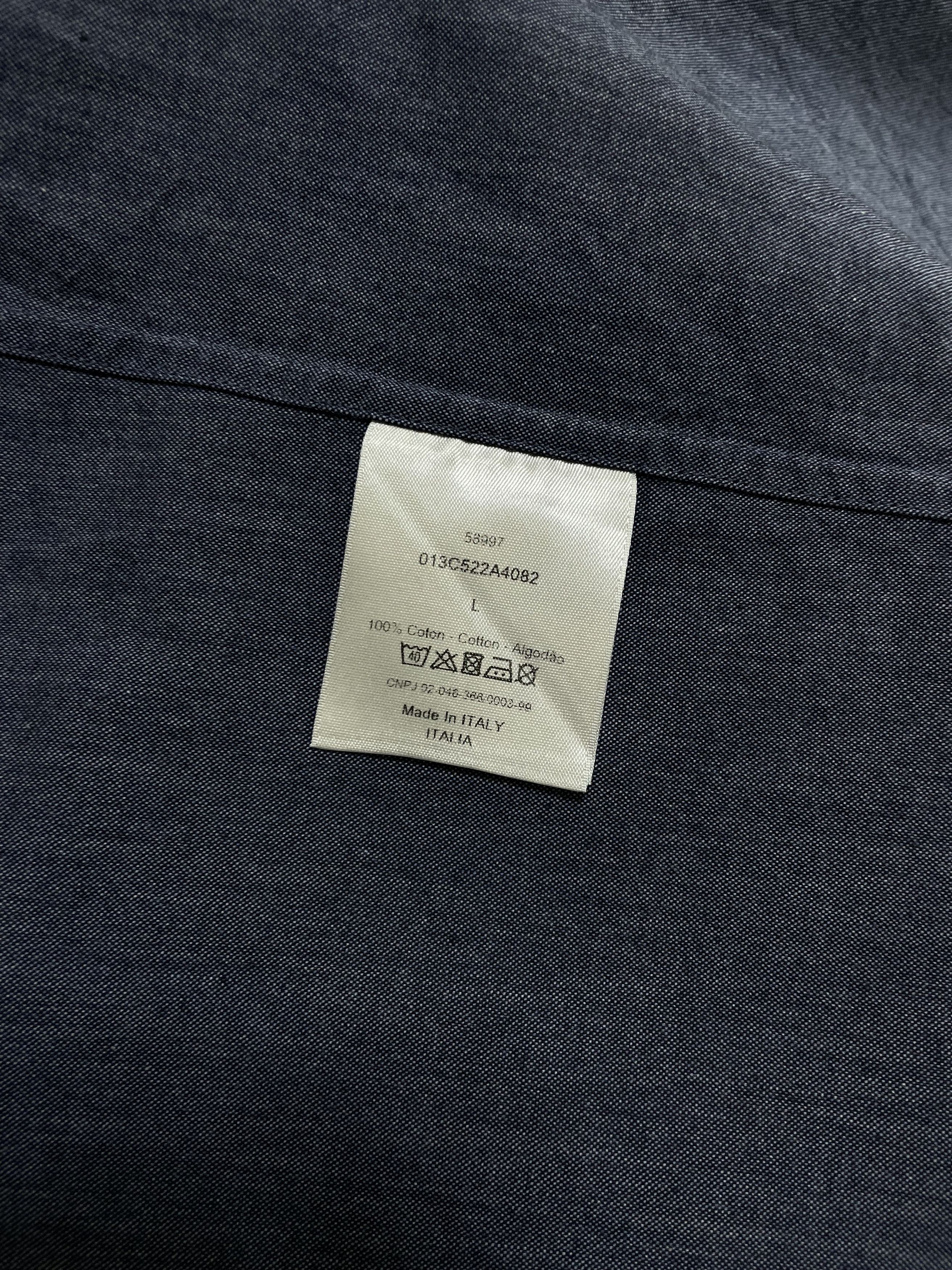 Dior DIOR Woven Shirt Zipped Button Up Saddle Pocket Overshirt Size US L / EU 52-54 / 3 - 14 Thumbnail