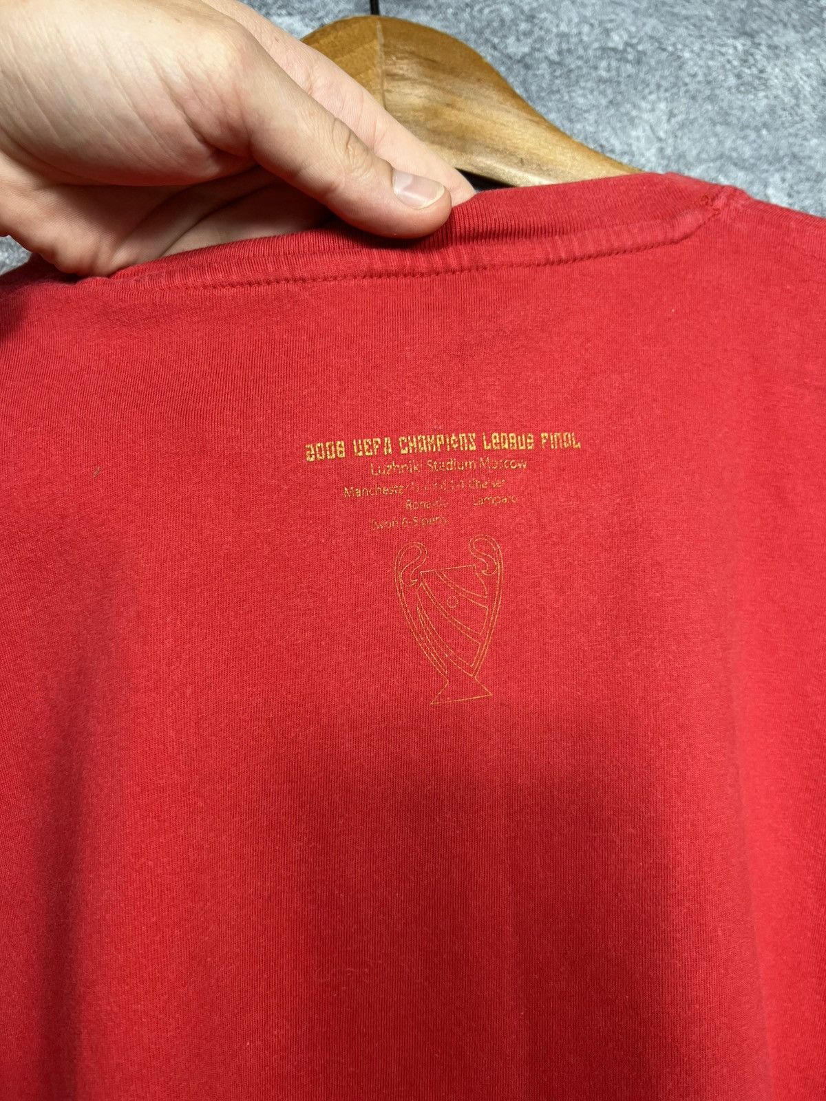 Vintage 80s Casuals Manchester United 2008 Champions T-shirt Size US L / EU 52-54 / 3 - 12 Thumbnail