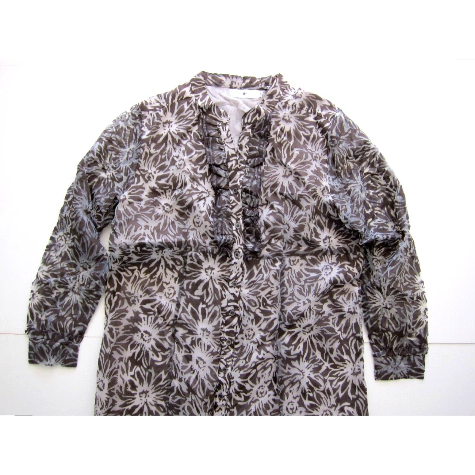 Vintage NWT Rancho Estancia Floral Long Sleeve Tunic Mini Dress XX NWT Size XXL / US 16-18 / IT 52-54 - 3 Thumbnail