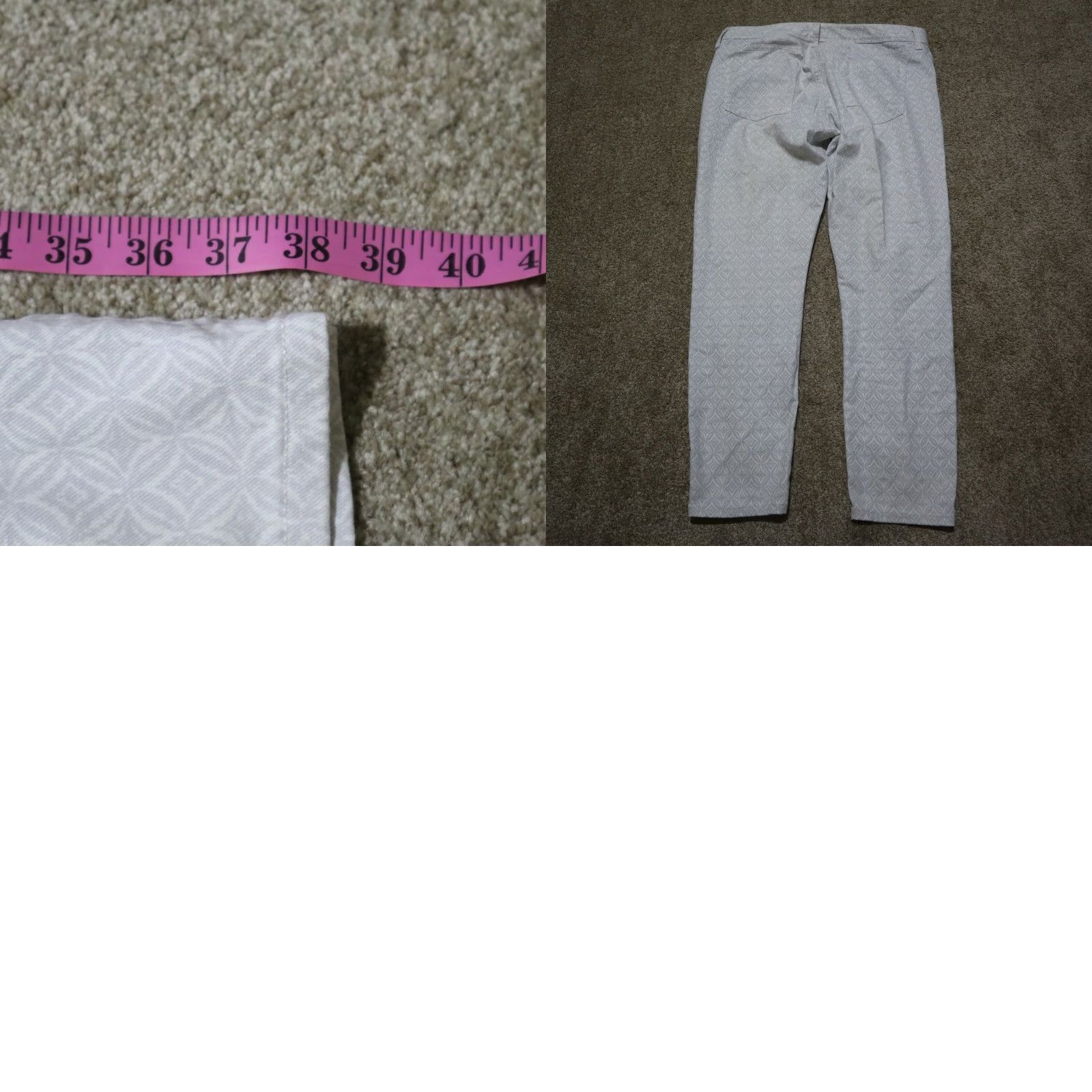Banana Republic Banana Republic Pants Skinny White 31 Women's Regular 29 Inseam Button Zip Cotton Spandex 99% 1% Casual Womens Size 24" / US 00 / IT 34 - 8 Thumbnail
