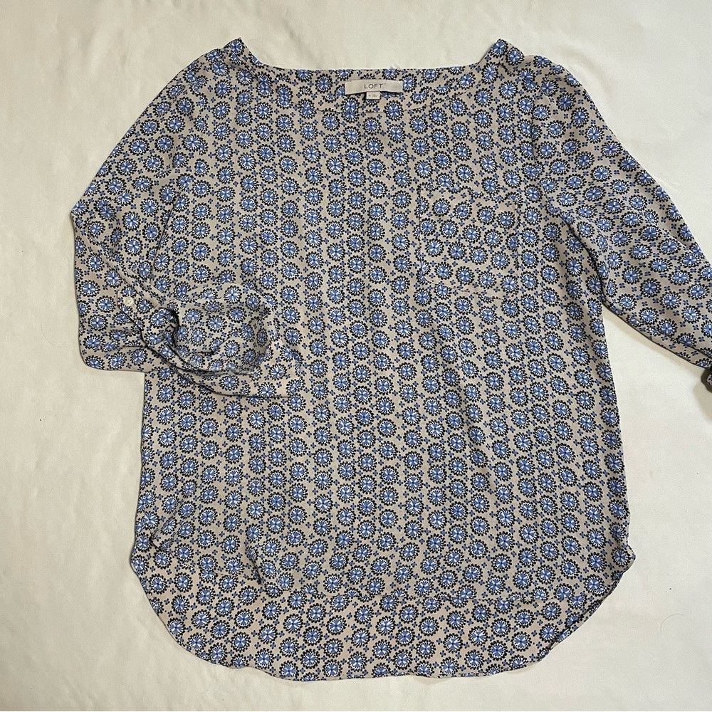 Loft New LOFT Long Roll Up Sleeve Blouse Size M Size M / US 6-8 / IT 42-44 - 6 Thumbnail