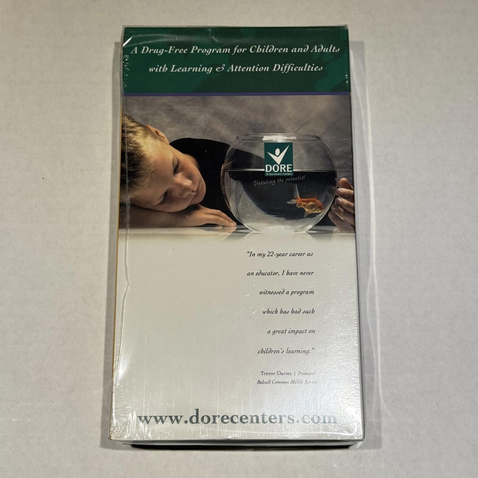 Designer Very Rare Dore Centers VHS SEALED ADHD Dyslexia Drug Free Size ONE SIZE - 7 Thumbnail