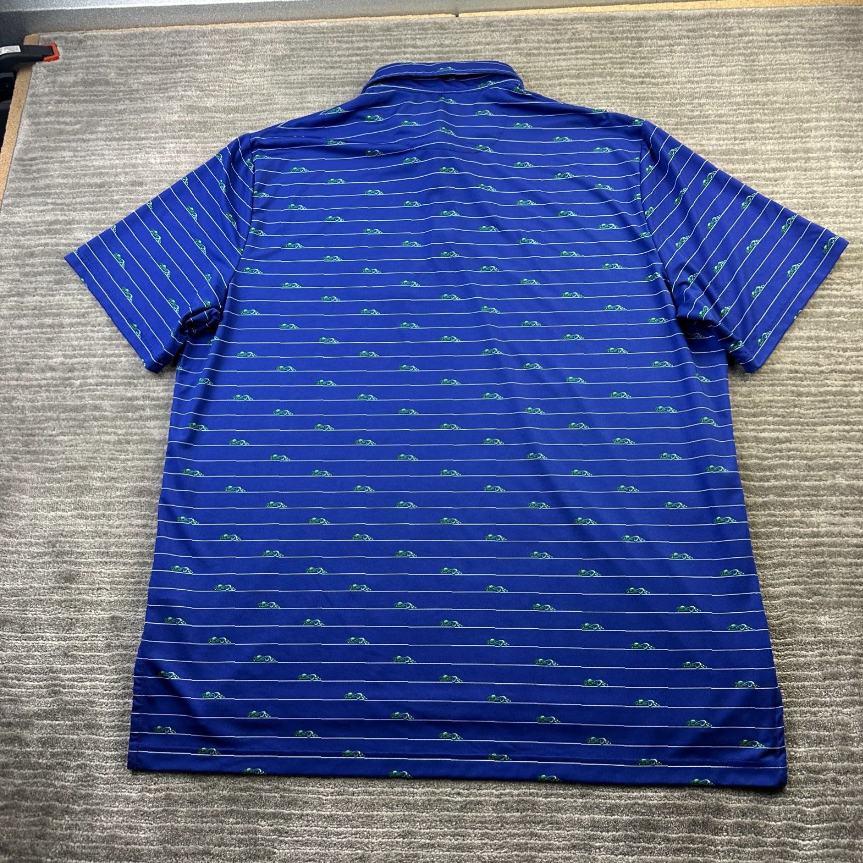 RLX Ralph Lauren RLX Ralph Lauren Polo Shirt Mens XL Blue Performance Golf Logo All Over Print Size US XL / EU 56 / 4 - 3 Thumbnail
