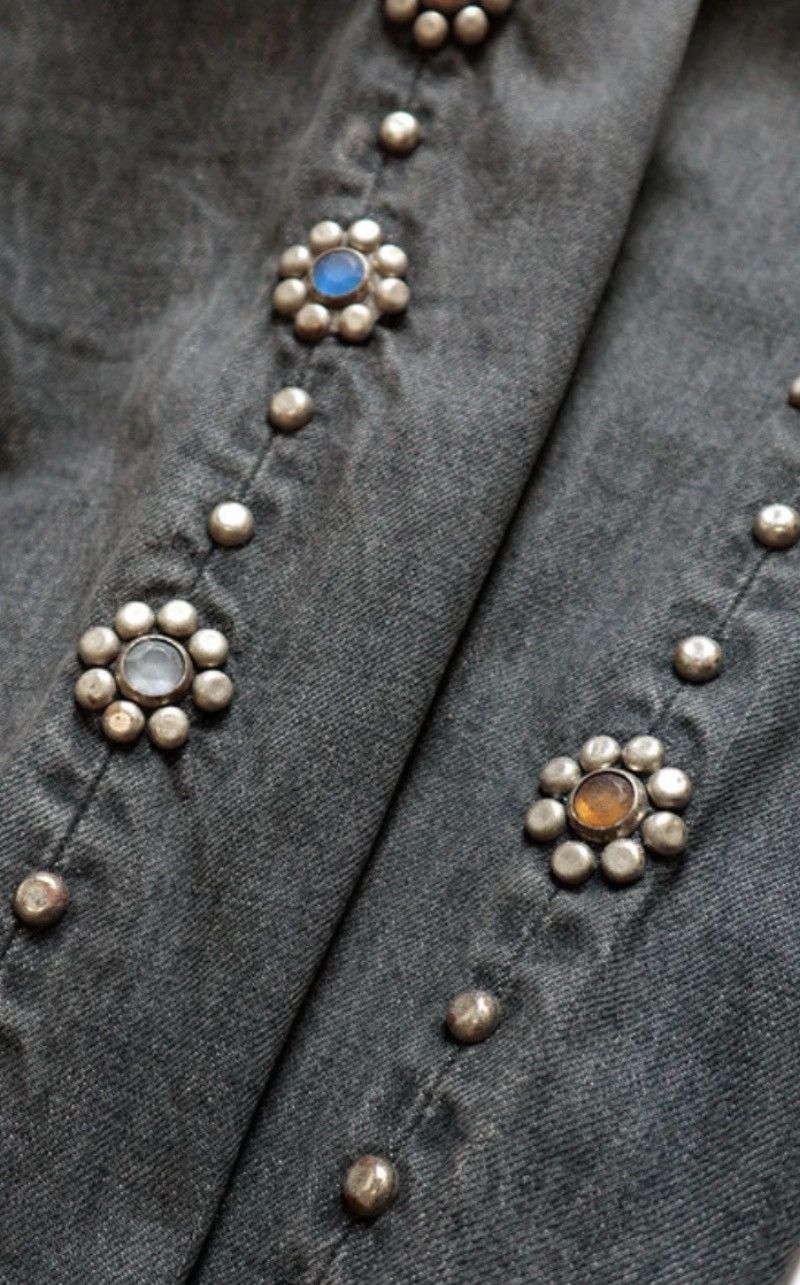 Kapital Kapital 14oz Black Denim 5P Monkey Cisco (Studs Remake) Size US 38 / EU 54 - 6 Thumbnail