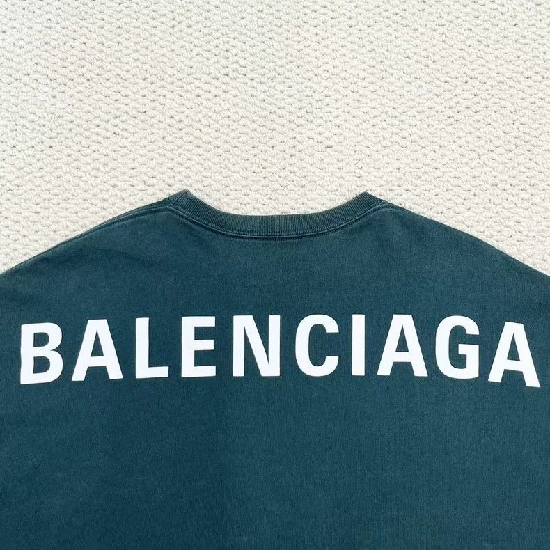 Balenciaga Balenciaga Olive green distressed back letter logo short-s Size US XS / EU 42 / 0 - 4 Thumbnail