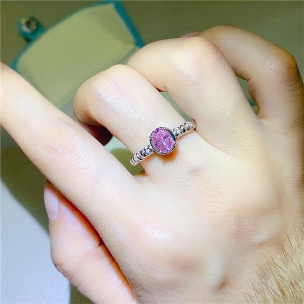 Other 1 Carat Moissanite 925 Sterling Silver Ring Size ONE SIZE - 1 Thumbnail
