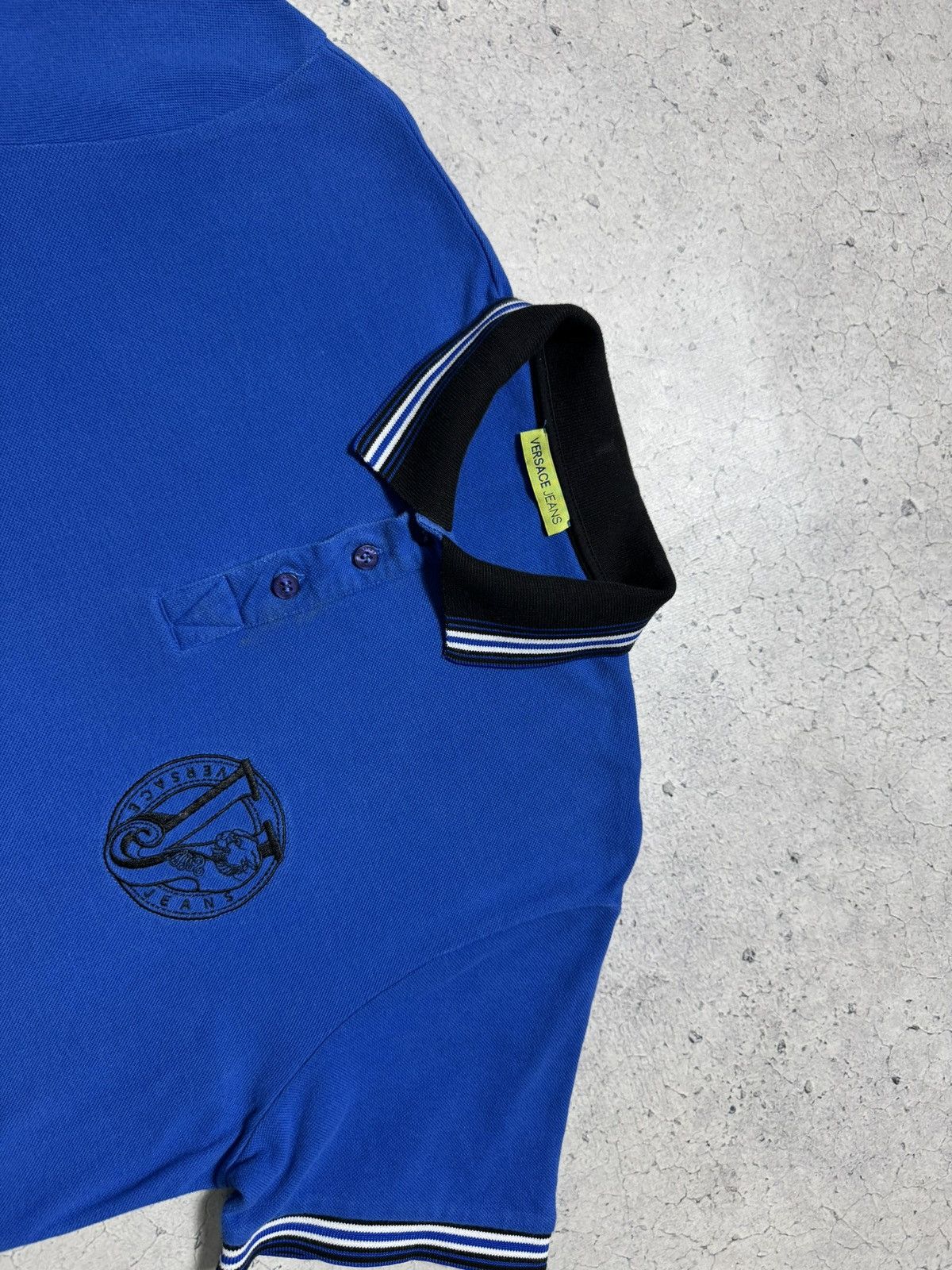 Versace Jeans Couture Versace Jeans Big Logo Luxury Polo Shirt Blue Size M Size US M / EU 48-50 / 2 - 5 Thumbnail