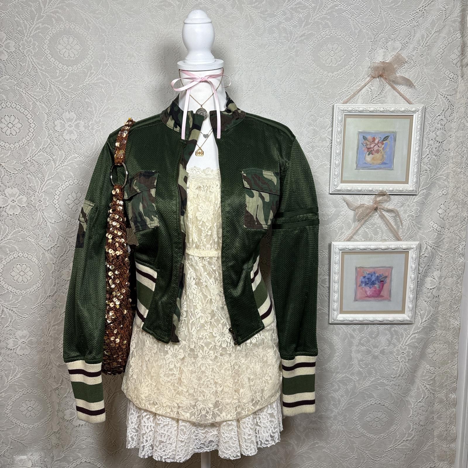 Jordache y2k camo jersey cropped jacket Size M / US 6-8 / IT 42-44 - 1 Thumbnail