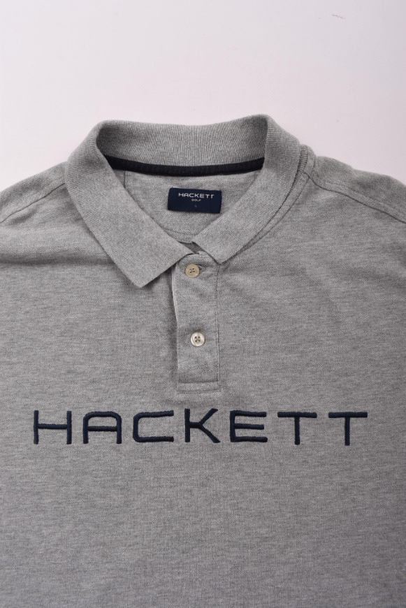 Hackett Hackett Golf Polo Shirt Grey Contrast Sleeves Size L Size US L / EU 52-54 / 3 - 2 Thumbnail