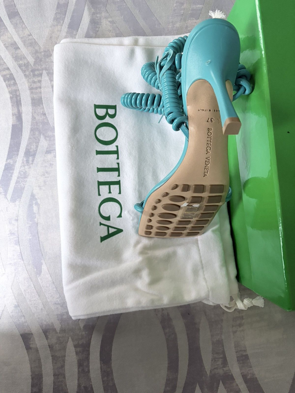 Bottega Veneta Bottega Veneta Wire Stretch Rubber Heel Sandal Size US 7 / IT 37 - 7 Thumbnail