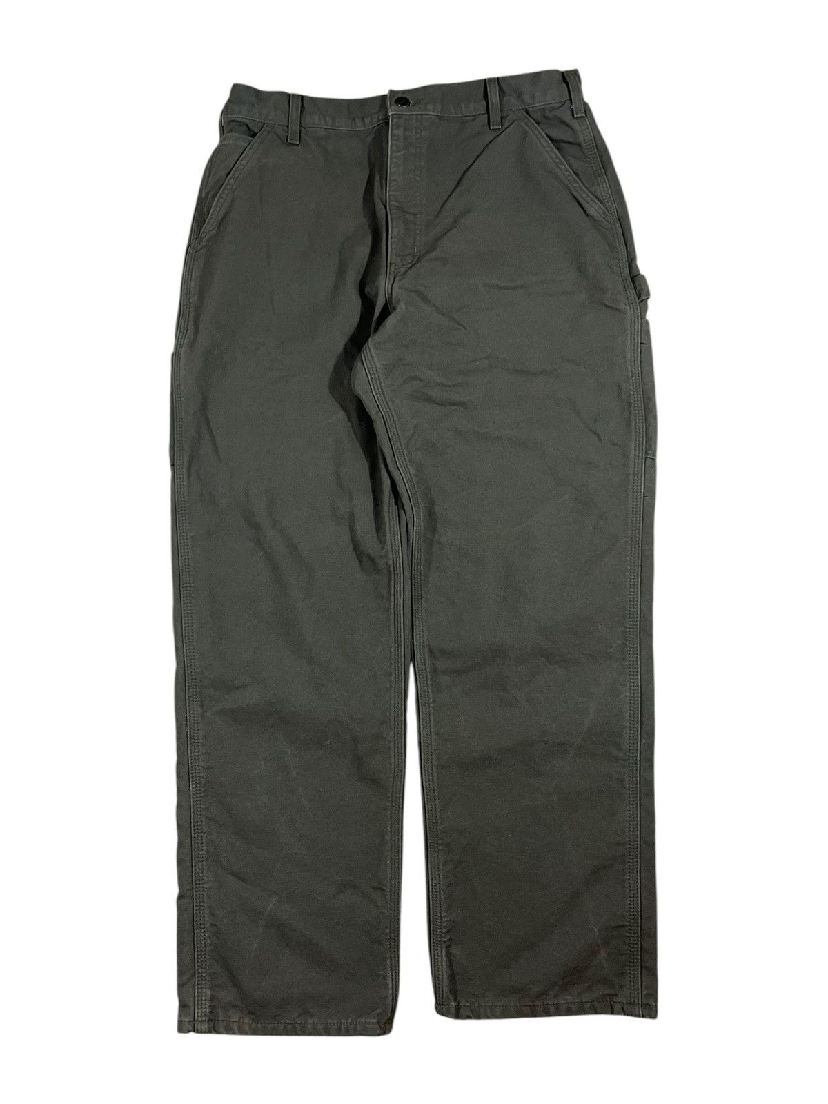 Carhartt Carhartt B111 MOS Flannel Lined Work Pants Faded Green Size US 36 / EU 52 - 1 Thumbnail