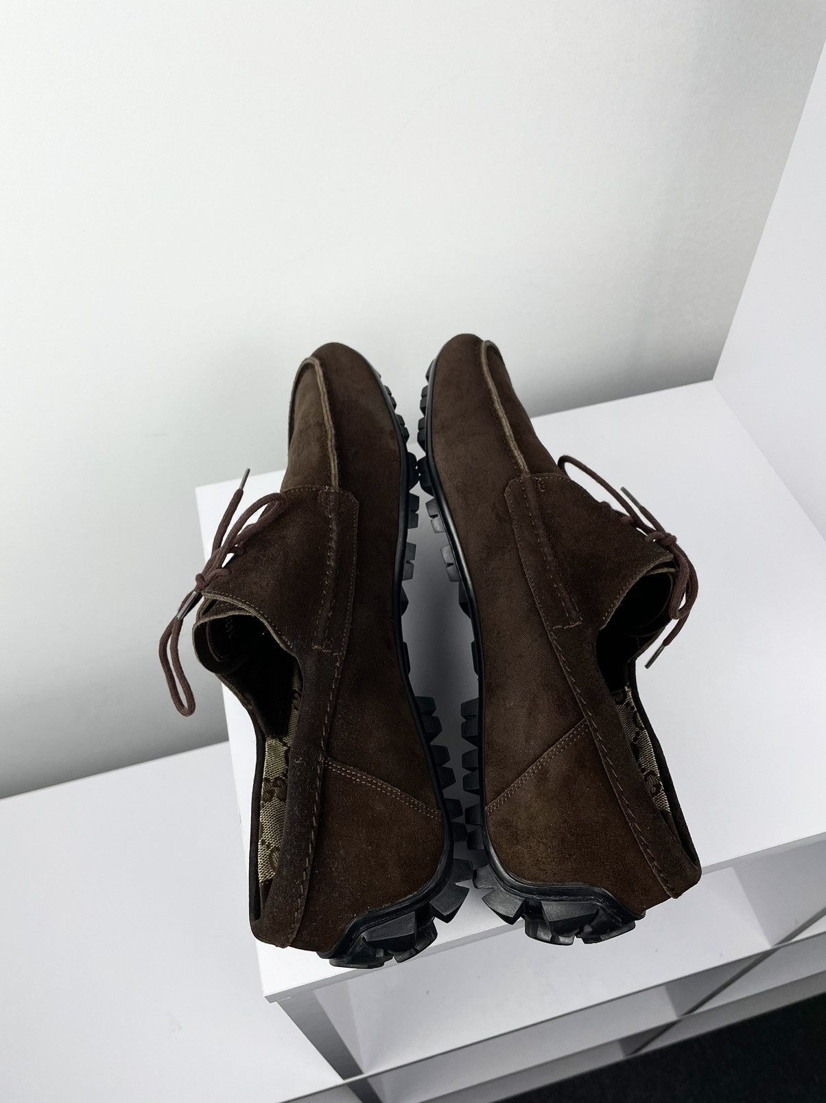 Gucci Vintage Gucci Size 9 Dark Brown Suede Leather Loafers Shoes Size US 8.5 / EU 41-42 - 9 Thumbnail