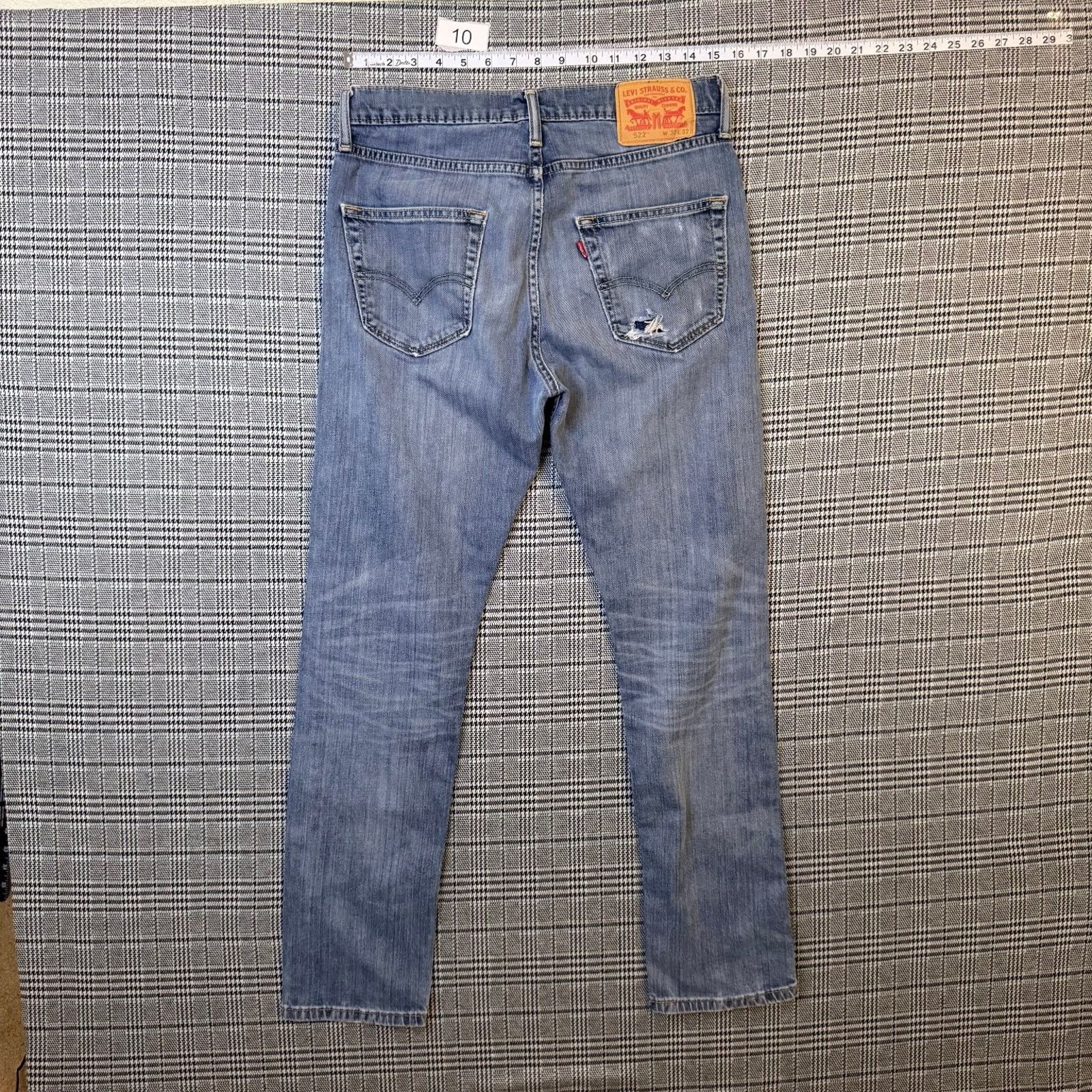 Levi's Levi's 522 Men's Jeans Light Blue Wash 30x32 Denim Stretch Size US 30 / EU 46 - 1 Thumbnail