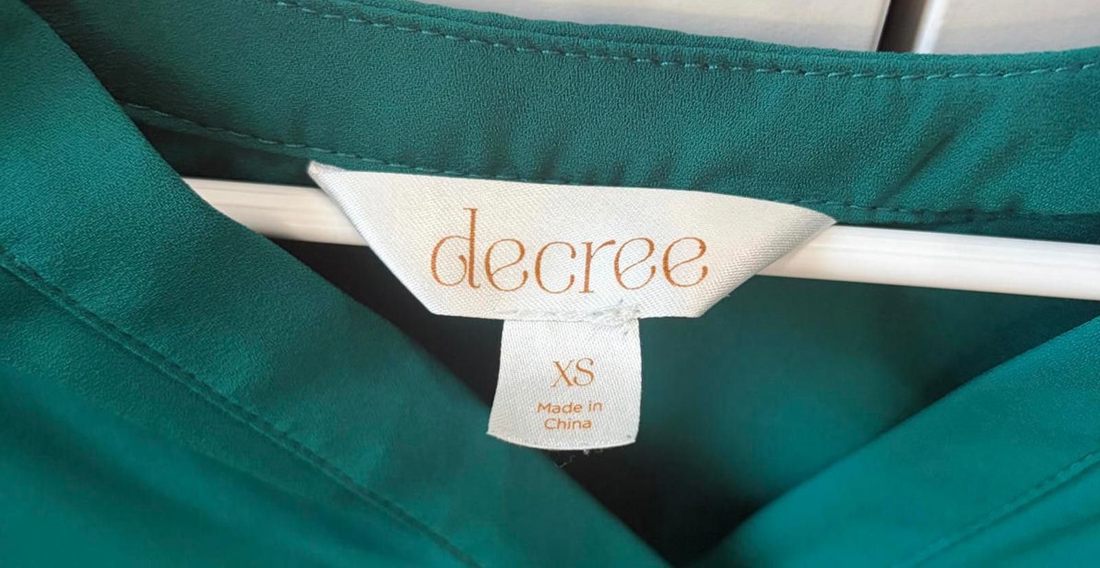 Decree Decree Women's Forrest Green V-Neck Blouse XS Size XS / US 0-2 / IT 36-38 - 2 Thumbnail