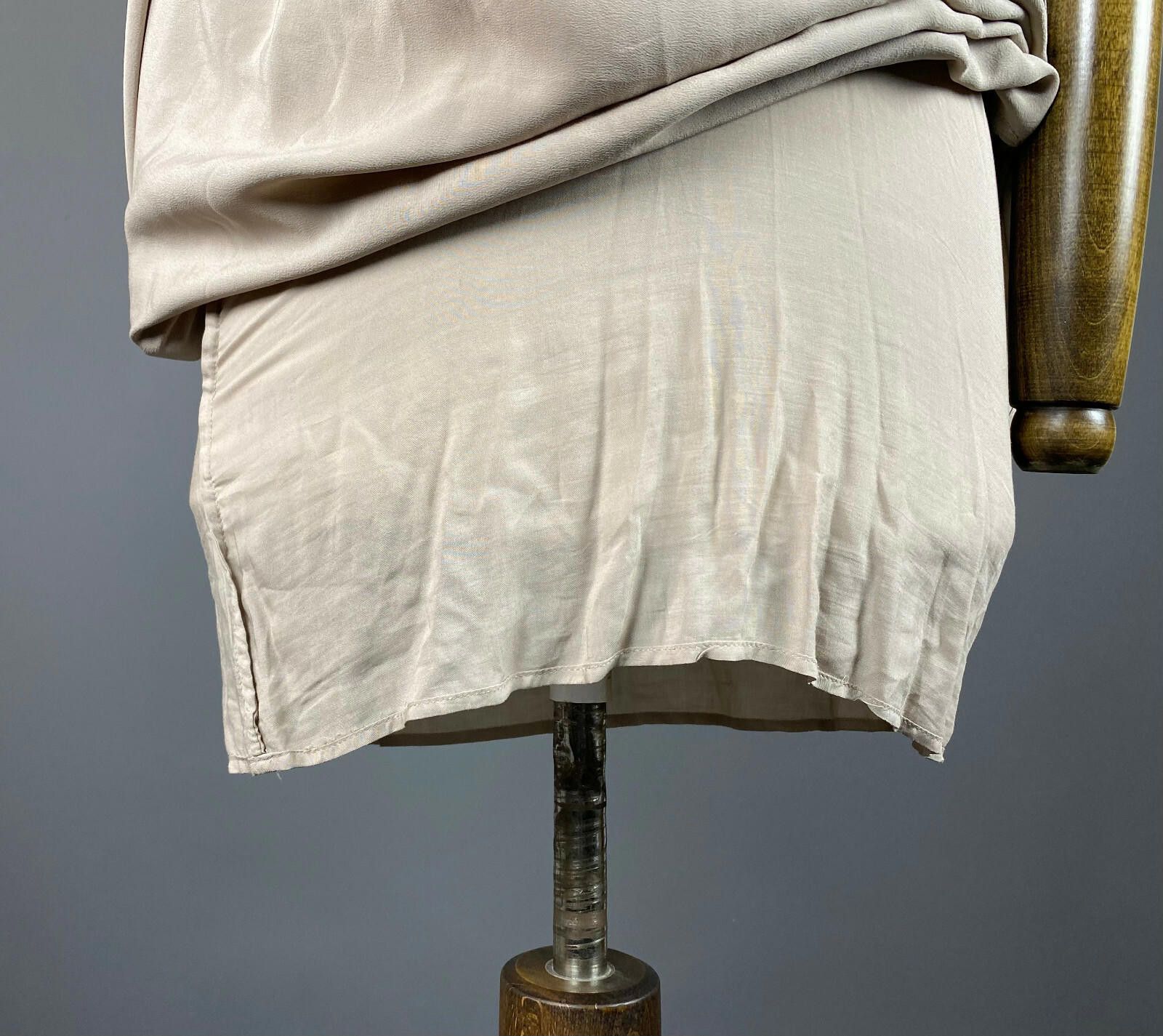Designer Anine Bing Beige Silk Designer Open Shoulder Dress Size XS Size XS / US 0-2 / IT 36-38 - 7 Thumbnail