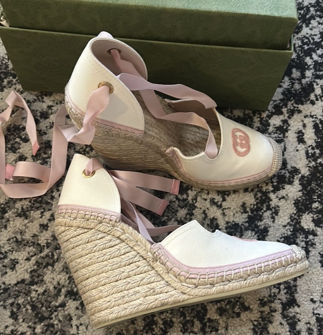 Gucci Gucci Espadrille with Ribbon Tie size 39.5 Size US 9.5 / IT 39.5 - 4 Thumbnail