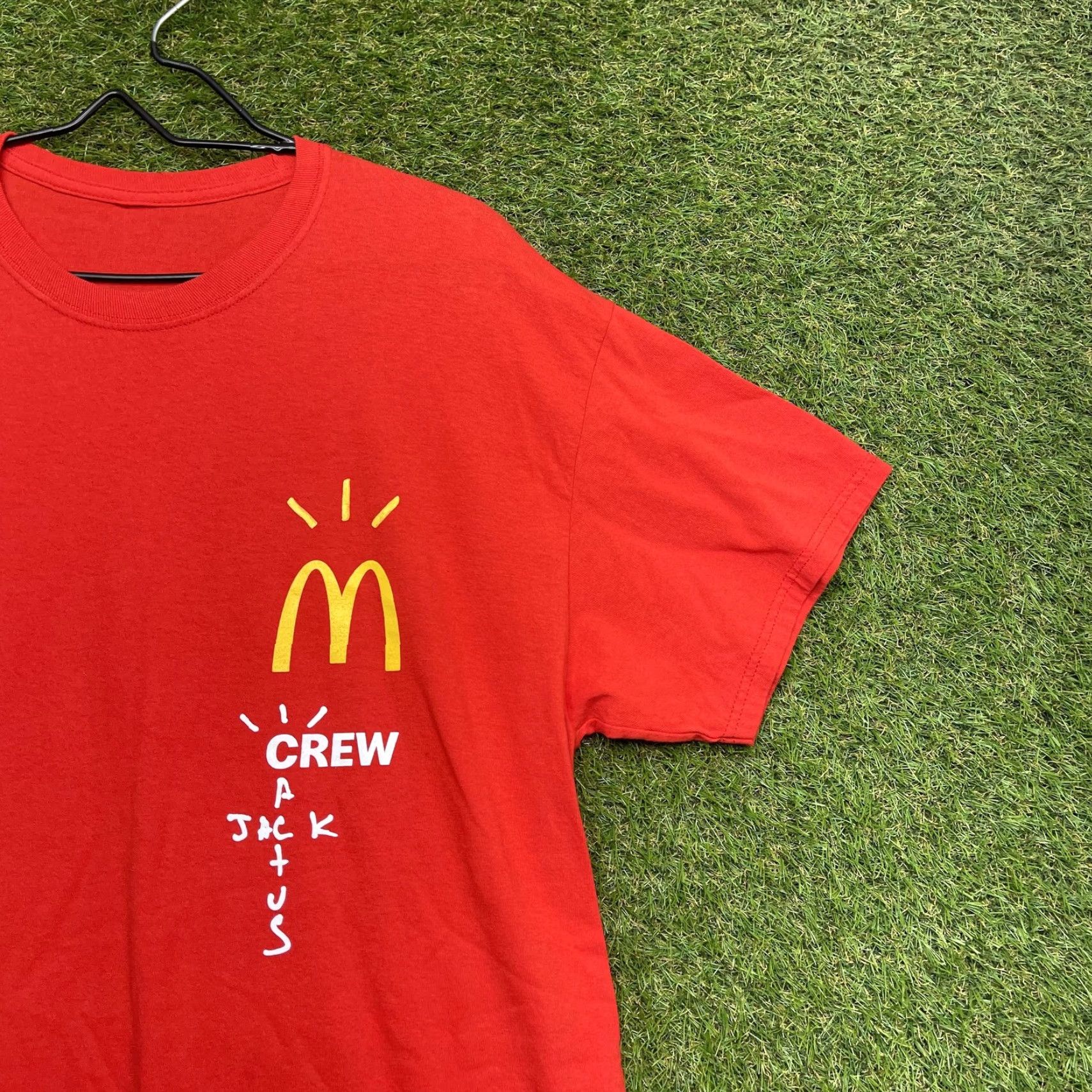 Vintage VINTAGE McDonalds Cactus Jack Crew Shirt Mens XL Red Travis Scott Tee Size US XL / EU 56 / 4 - 2 Thumbnail