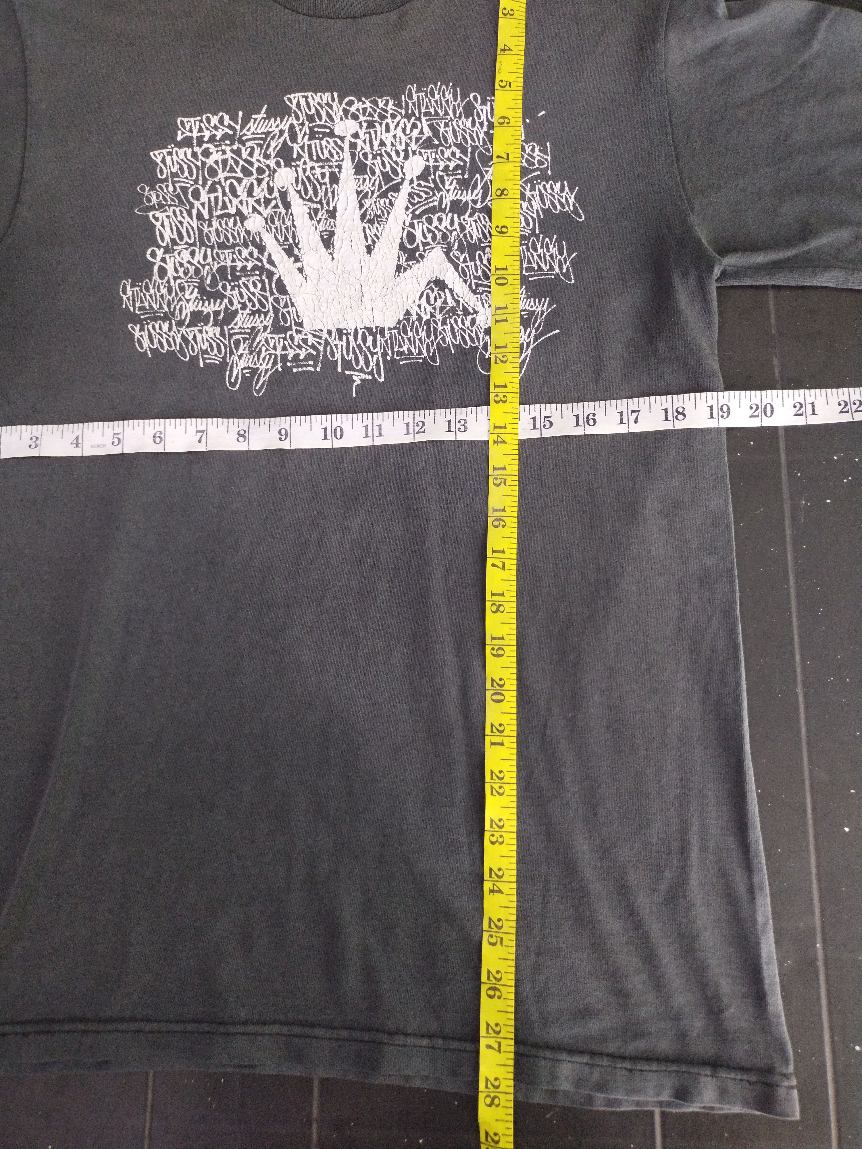 Stussy × Vintage Vintage 00's Big Crown Logo Stussy Faded Tee Size US M / EU 48-50 / 2 - 8 Thumbnail