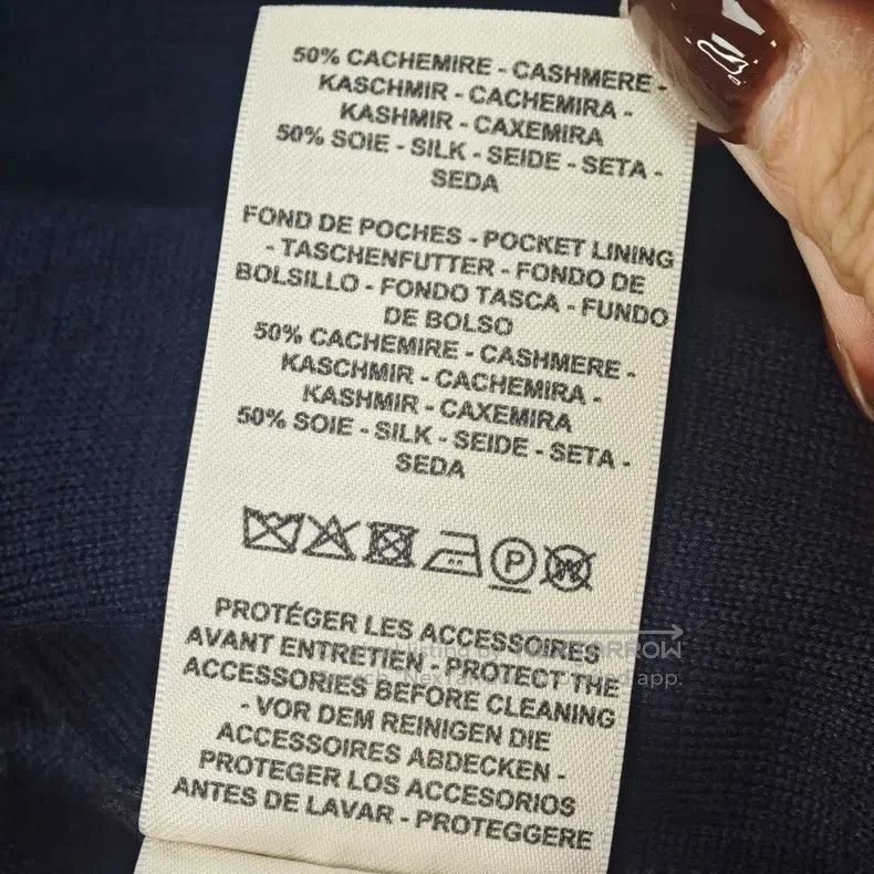 Hermes Hermes Dark grey shearling zip-up cardigan with contrastin Size XS / US 0-2 / IT 36-38 - 7 Thumbnail