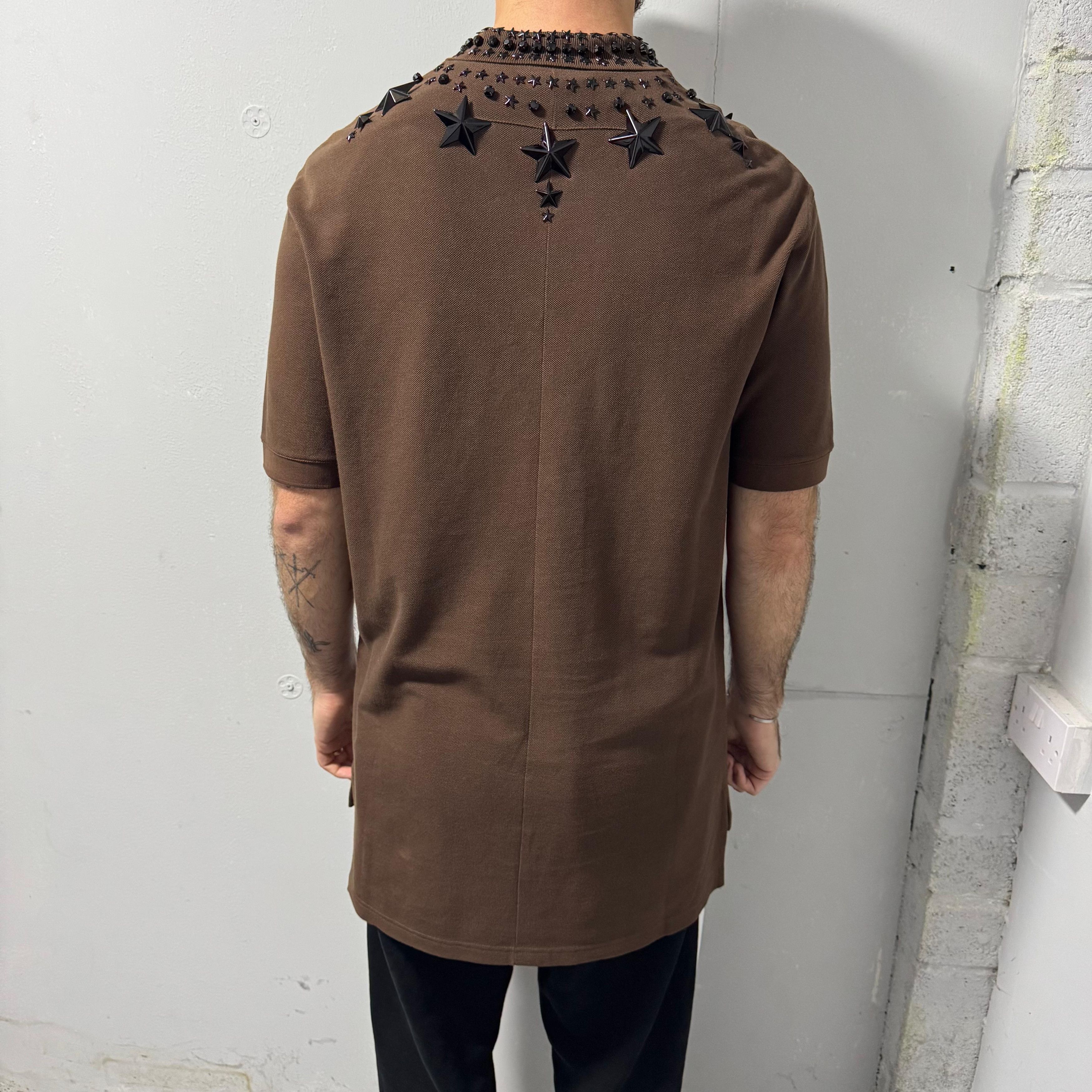 Givenchy Runway Brown Swarovski Beads and Stars Polo Size US L / EU 52-54 / 3 - 3 Thumbnail