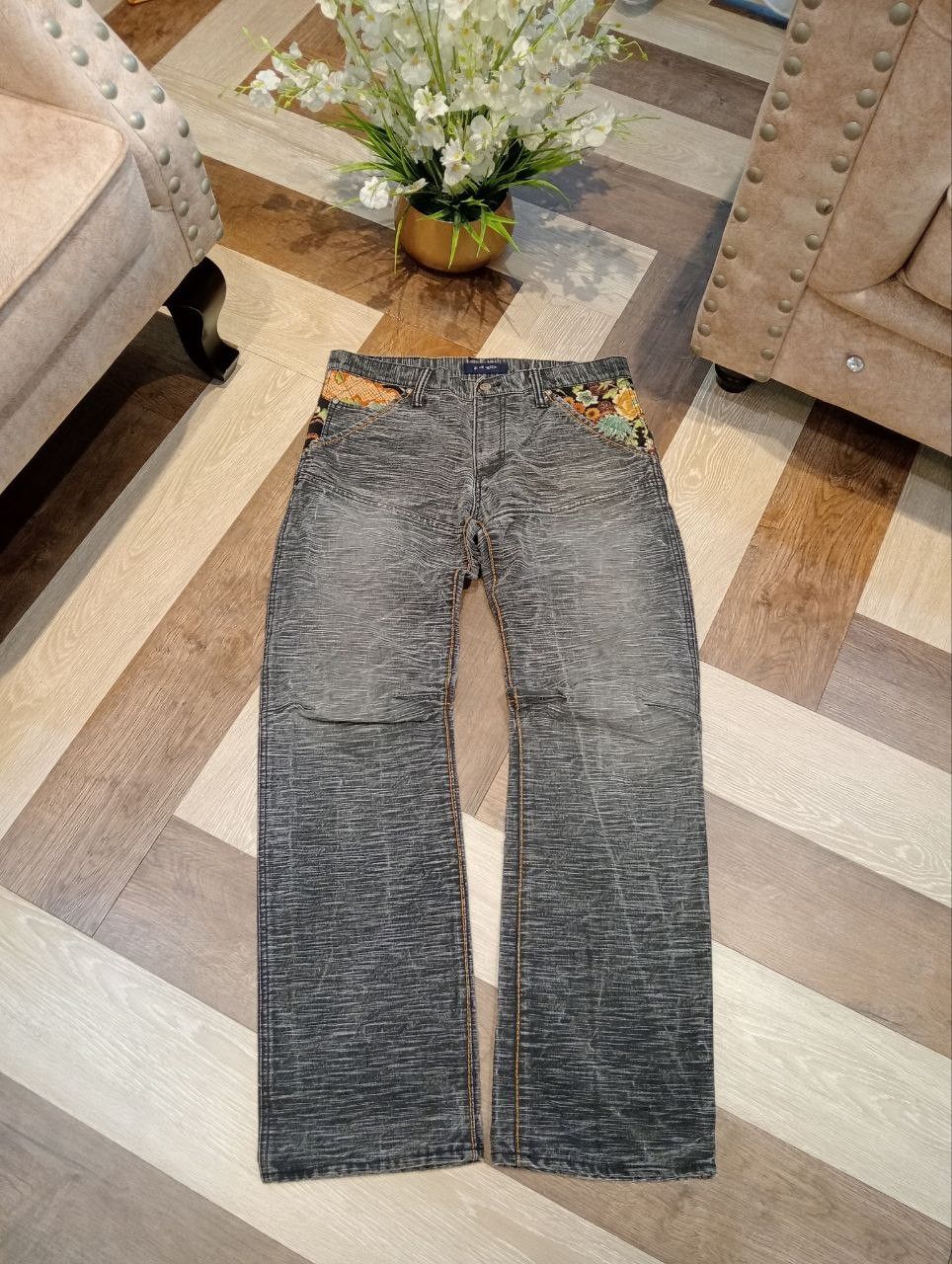 Japanese Brand JAPANESE BLUE TRICK SUKAJAN DENIM PANTS Size US 34 / EU 50 - 1 Thumbnail