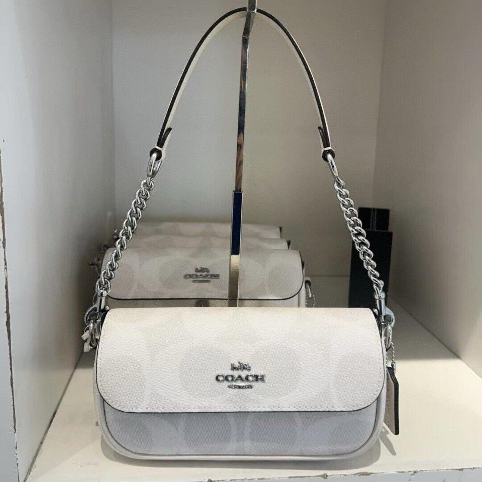 Coach NWT Coach Hailey Canvas CAN70 SV/ White /Chalk Size ONE SIZE - 2 Thumbnail