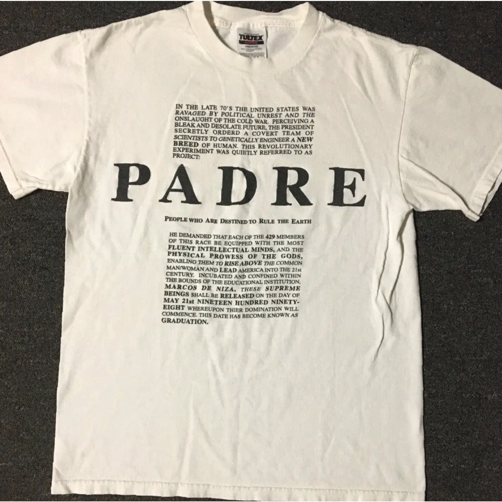 Vintage Vtg 90s Padres School Let The Domination Begin Faded Shirt S Track PE Grunge Gym Nike? Size US S / EU 44-46 / 1 - 2 Thumbnail