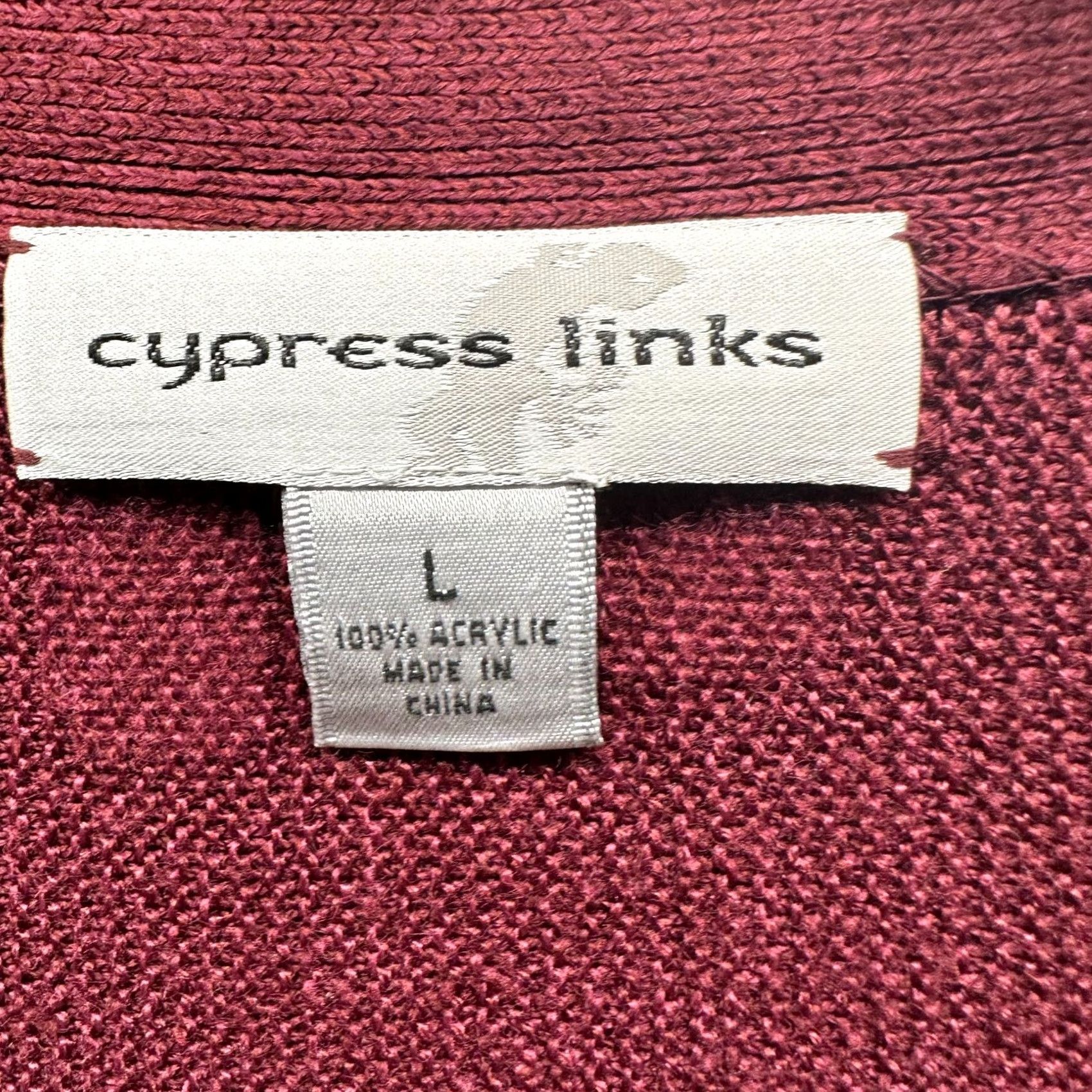 Logo 7 VINTAGE Cypress Links Cardigan Sweater Mens Large Red Knit 80s Golf Logo Size US L / EU 52-54 / 3 - 3 Thumbnail