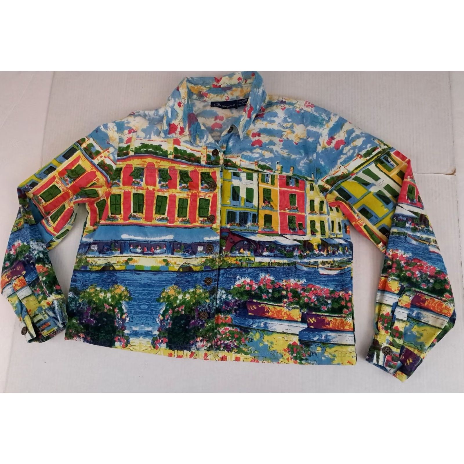 Vintage Vintage Artscape Venice Italy - Front & Back Print Shirt - Large Size LG Size L / US 10 / IT 46 - 3 Thumbnail