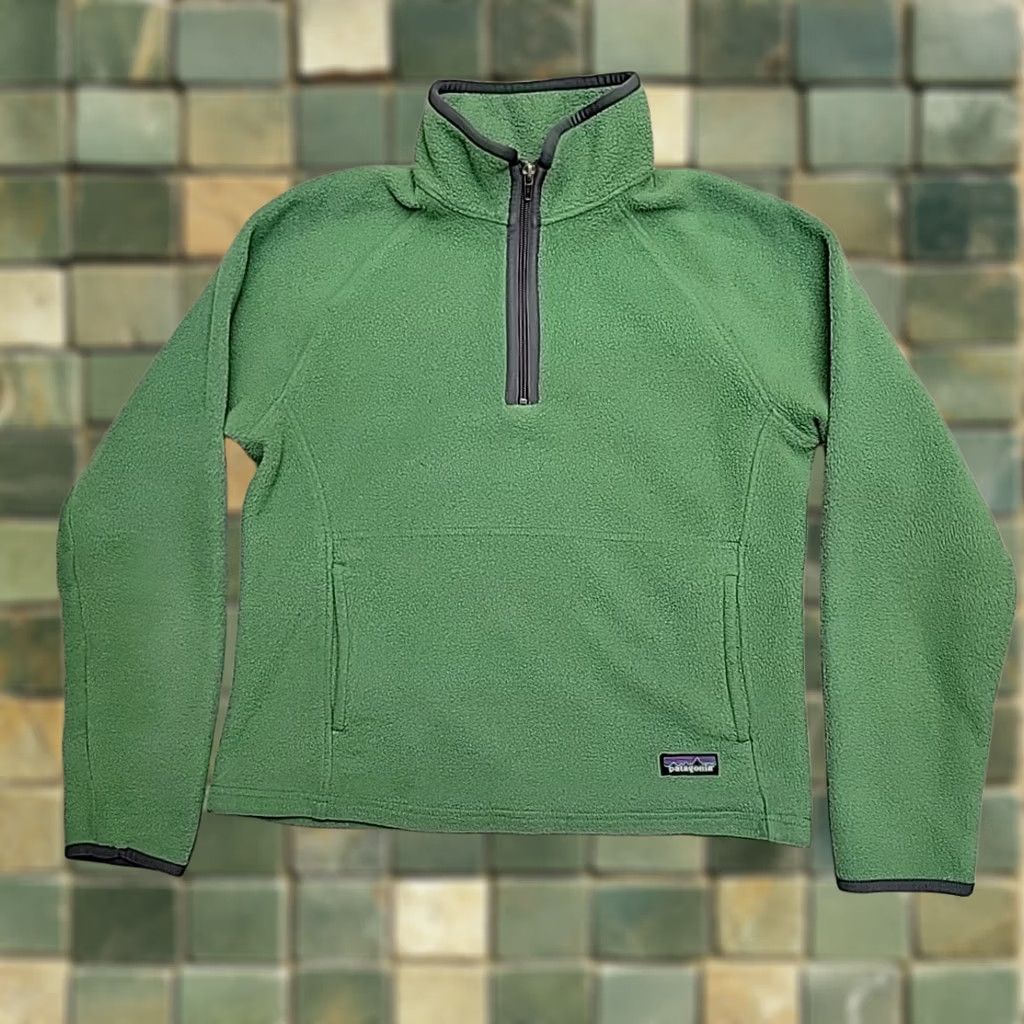 Patagonia Patagonia Synchilla Sweater Womens Small Green 1/4 Zip Fleece Pullover Outdoors Size S / US 4 / IT 40 - 1 Thumbnail