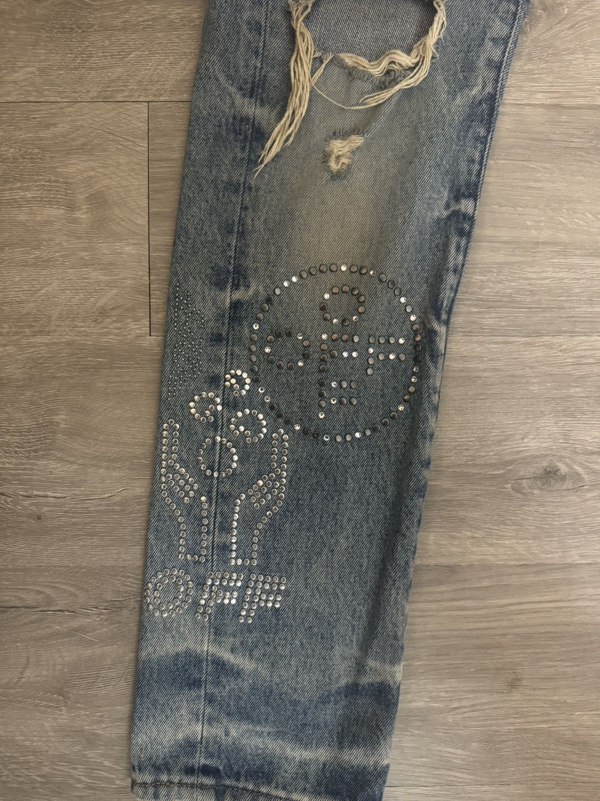 Off-White OFF-WHITE rhinestone Jeans Size US 32 / EU 48 - 2 Thumbnail