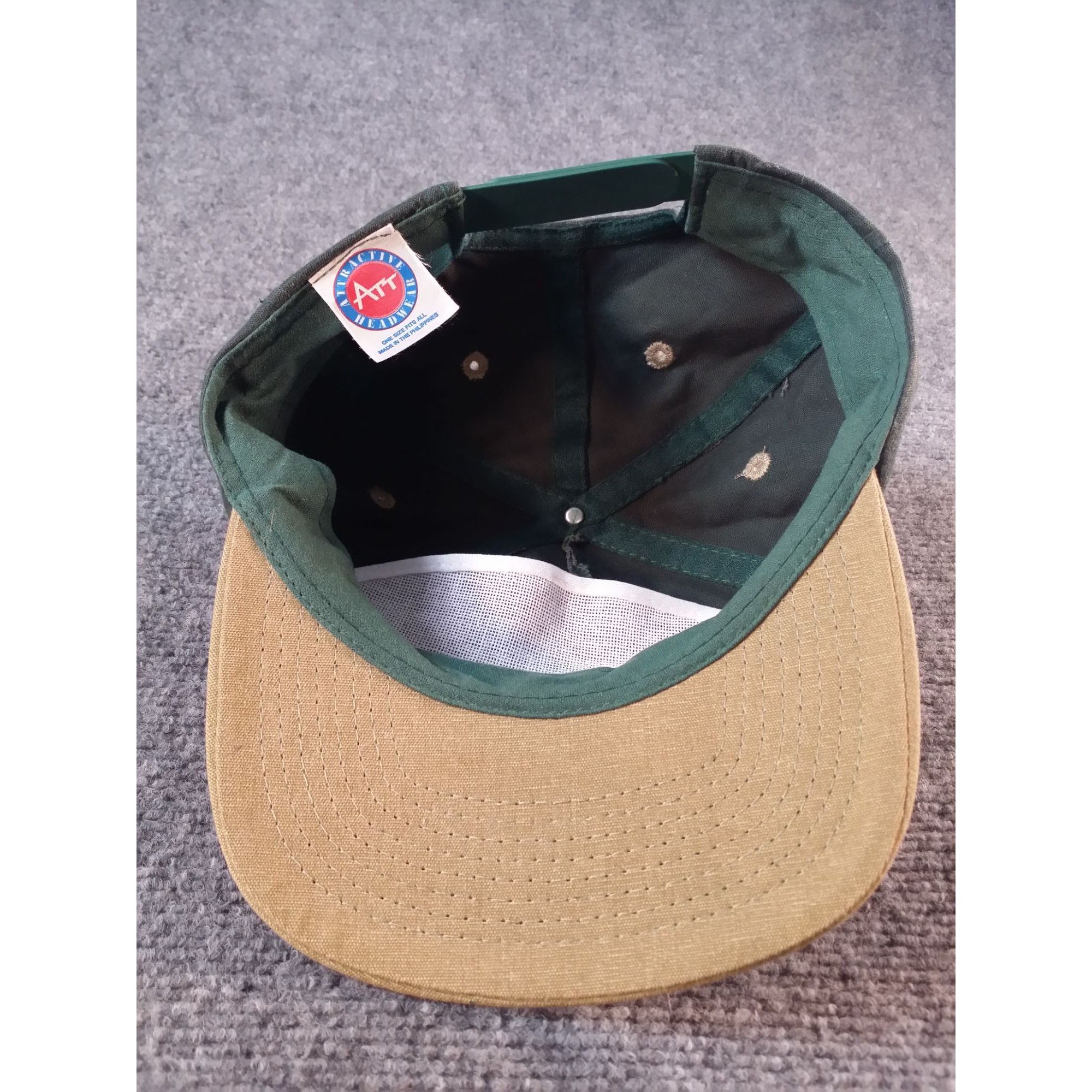 Vintage Vintage Sprint Snapback Hat Khaki Green Logo Attractive Head Size ONE SIZE - 6 Thumbnail