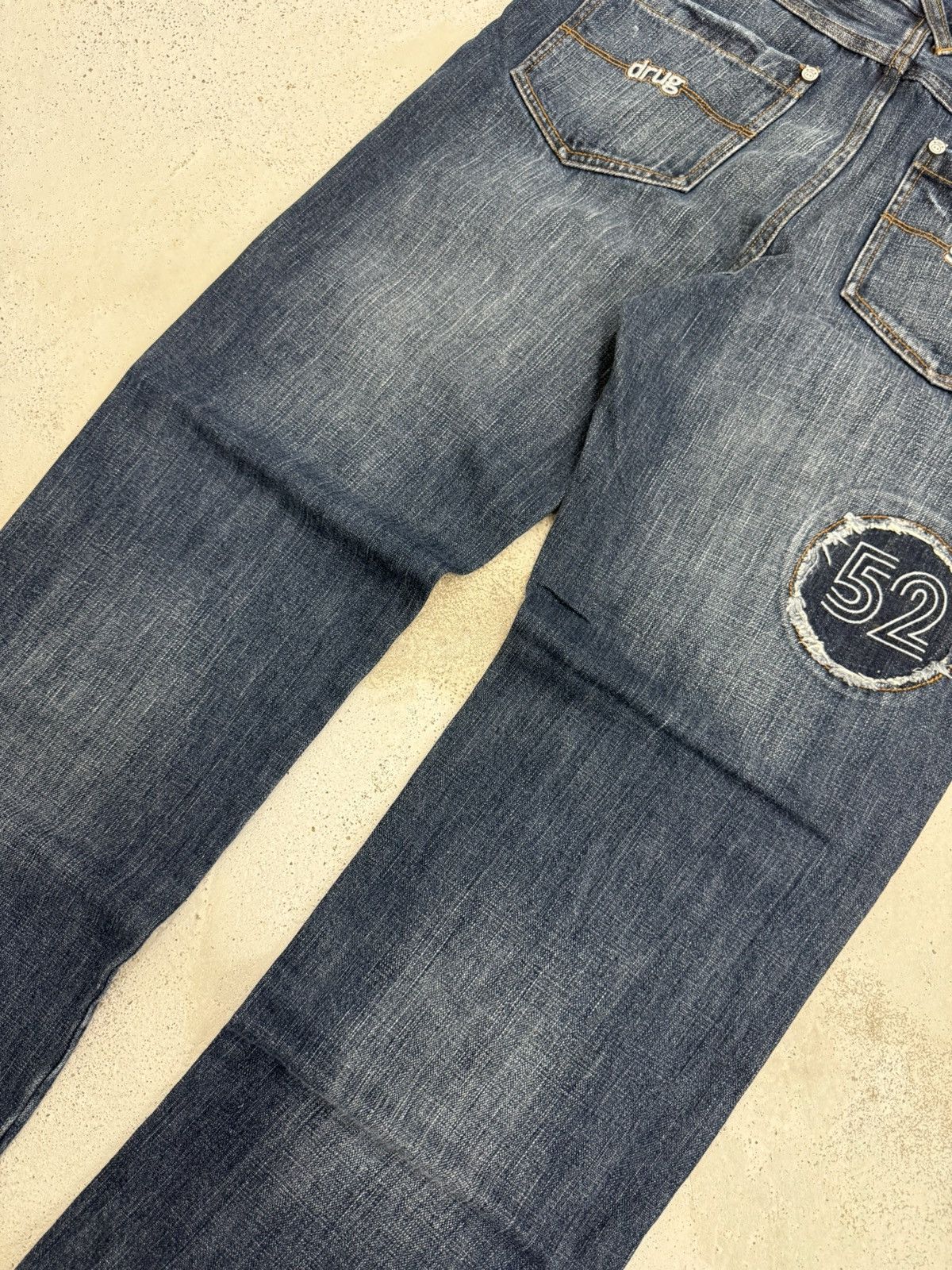 DrunknMunky × Japanese Brand Y2K Drug Store Japan Patchwork Cut & Sew Denim Pants Size US 32 / EU 48 - 12 Thumbnail