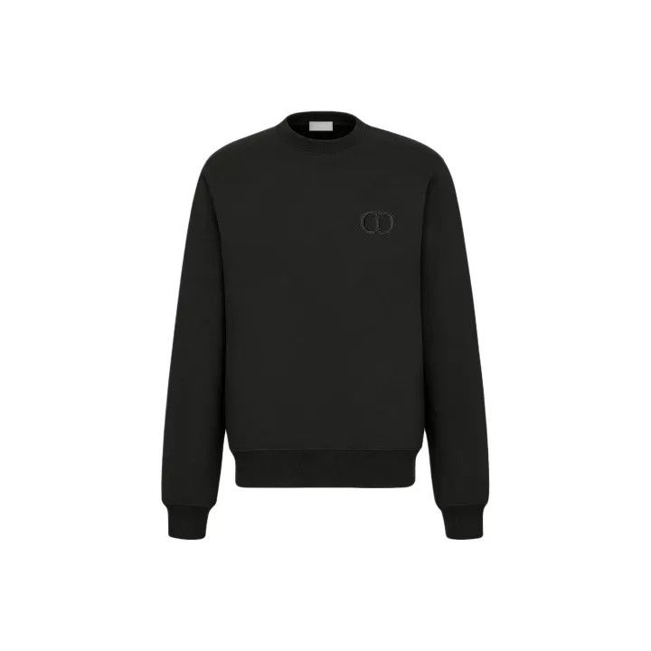 Dior Black Long Sleeve Cotton Sweatshirt 0079