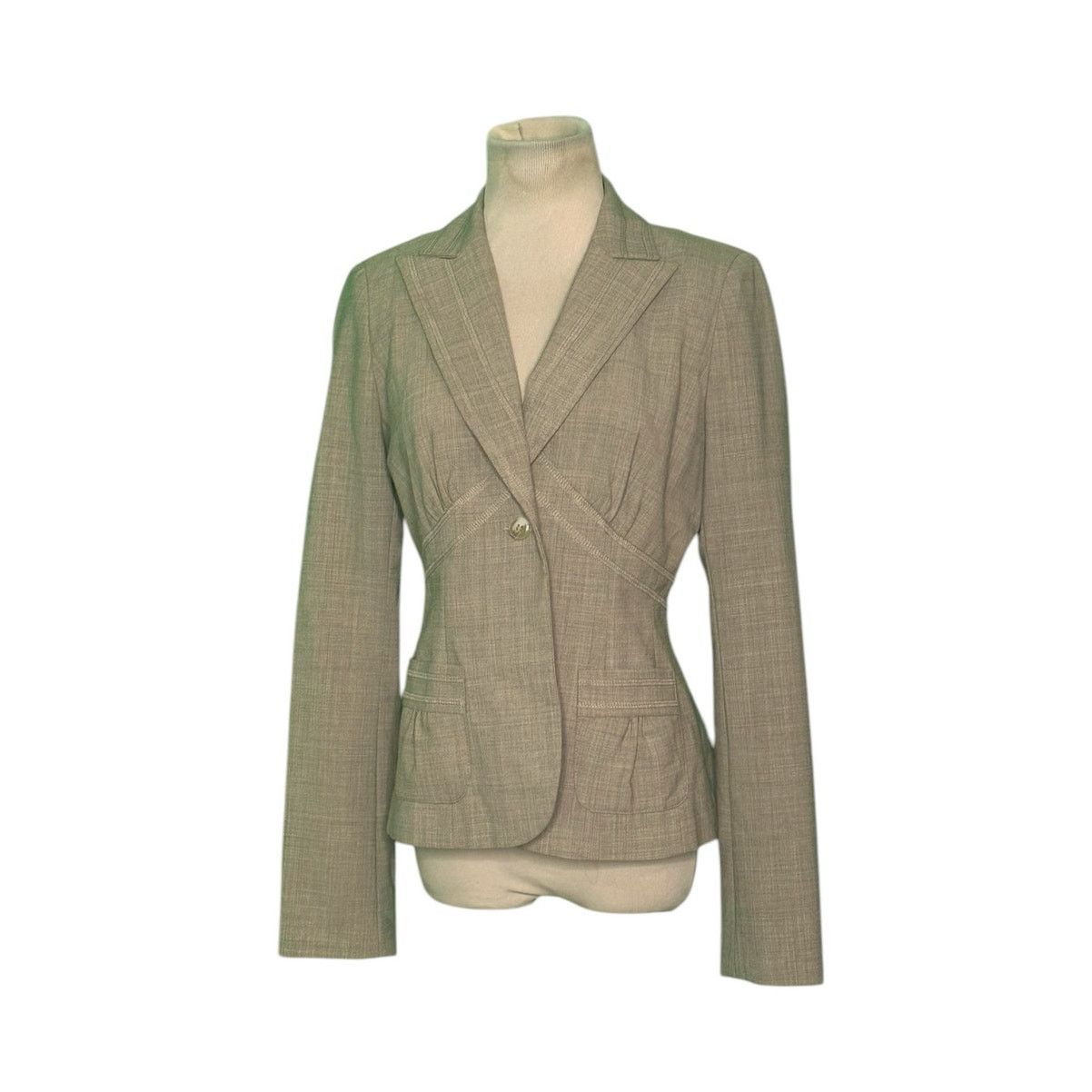 Laundry by Shelli Segal Laundry by Shelly Segal beige one button blazer size 6 Size M / US 6-8 / IT 42-44 - 7 Thumbnail