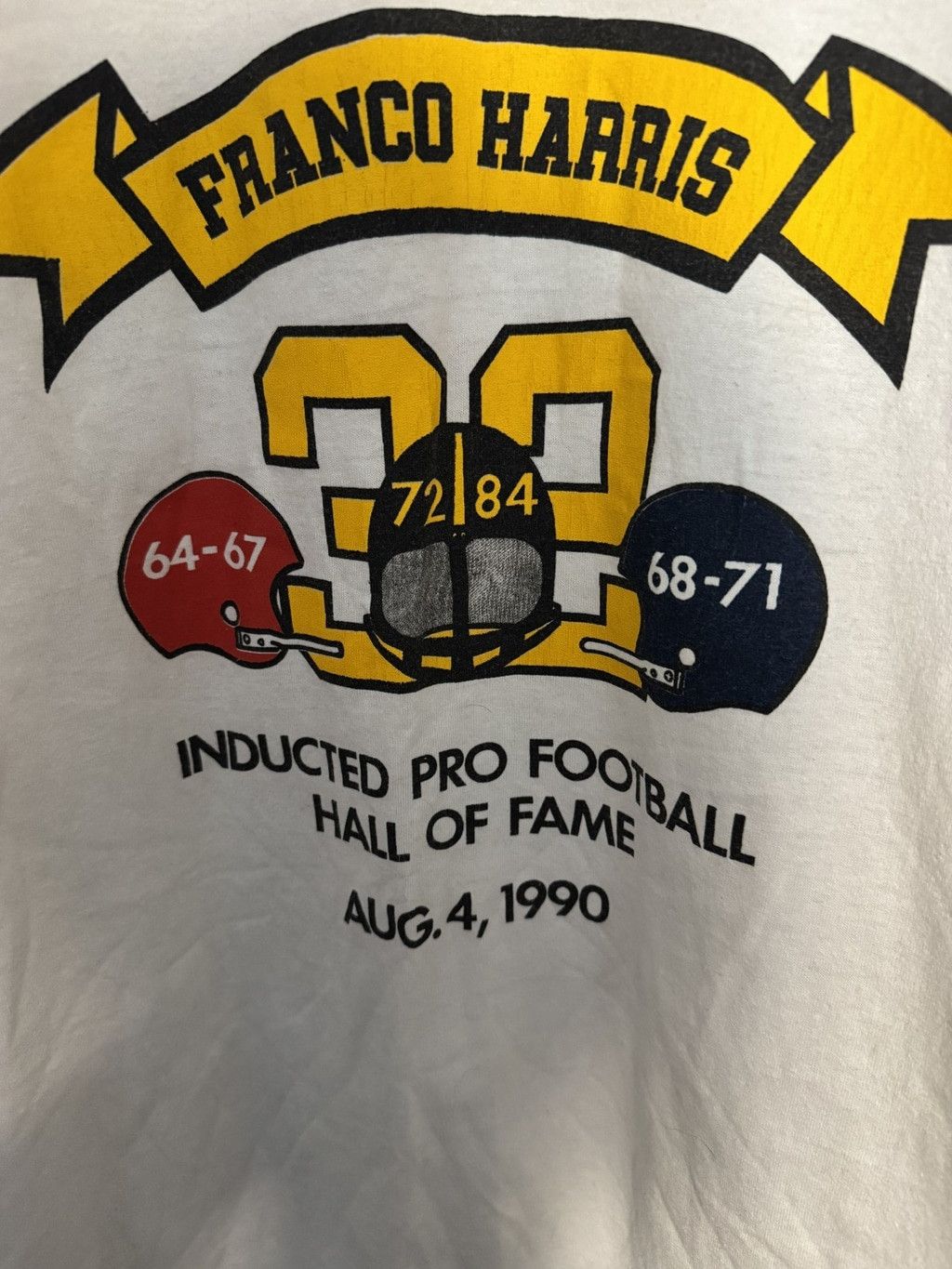 Hanes Pittsburgh Steelers Franco Harris Vintage HOF T-Shirt Men Sz Size US XL / EU 56 / 4 - 4 Thumbnail