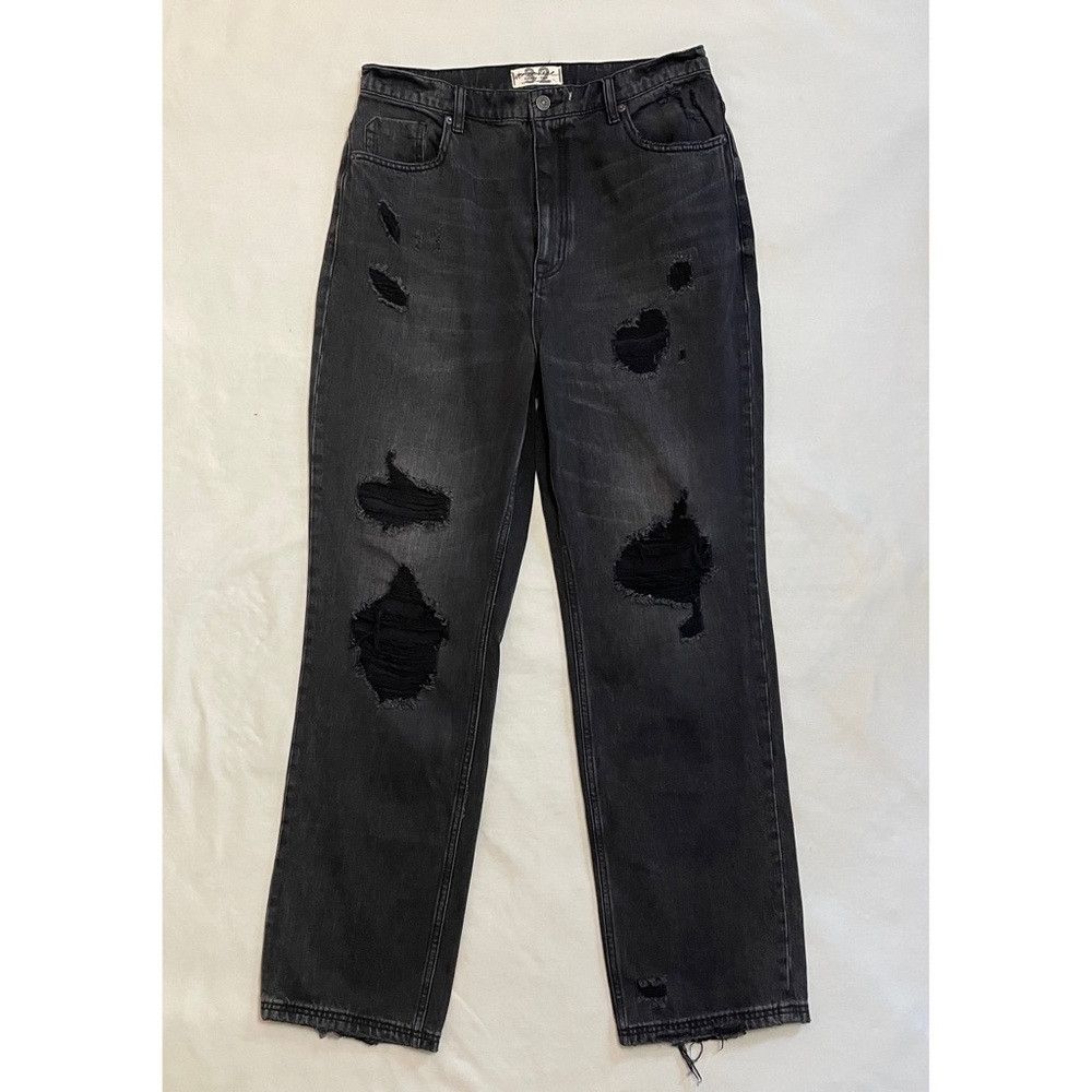 Free People New We the Free People CRVY Straight Shooter Distressed Bla Size 32" / US 10 / IT 46 - 4 Thumbnail